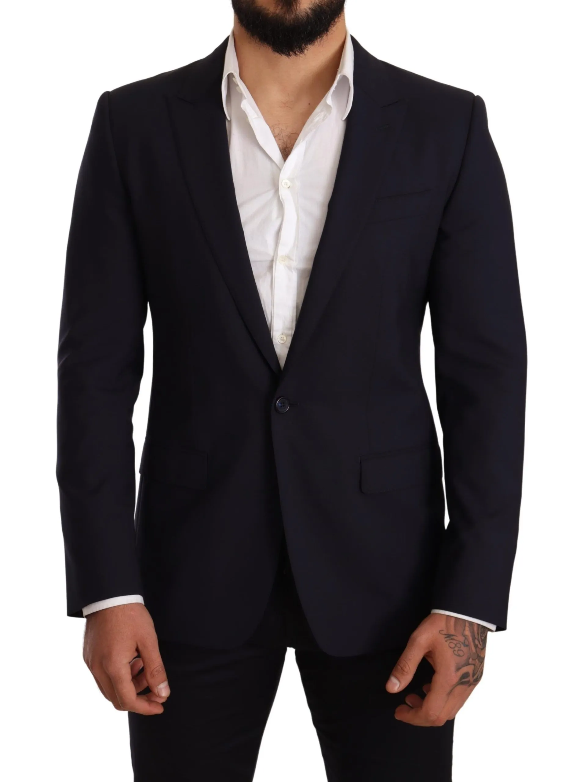 Dolce & Gabbana Men's Elegant Navy Martini Blazer by Renowned Tailors