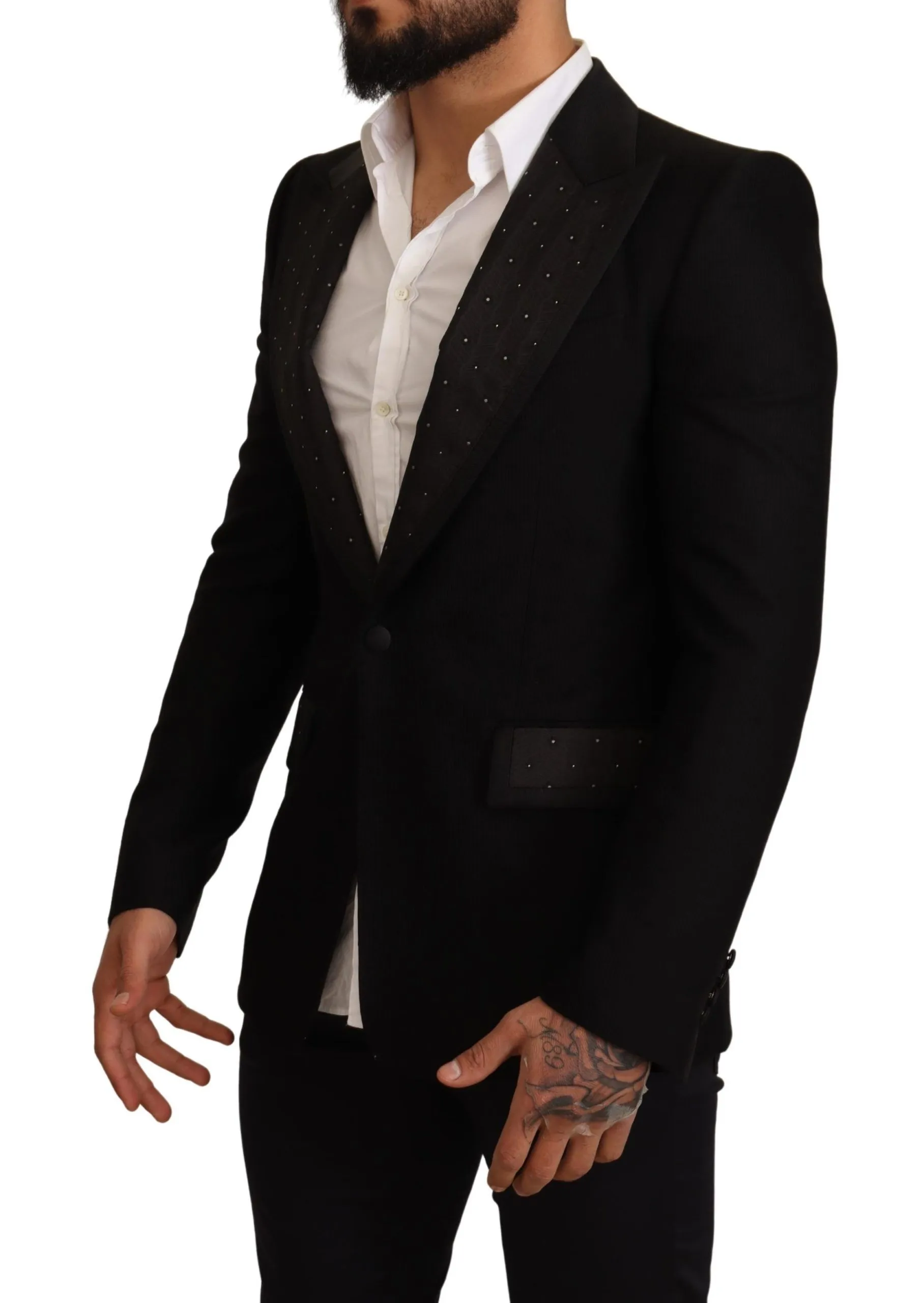 Dolce & Gabbana Men's Elegant Slim Fit Black Blazer Jacket