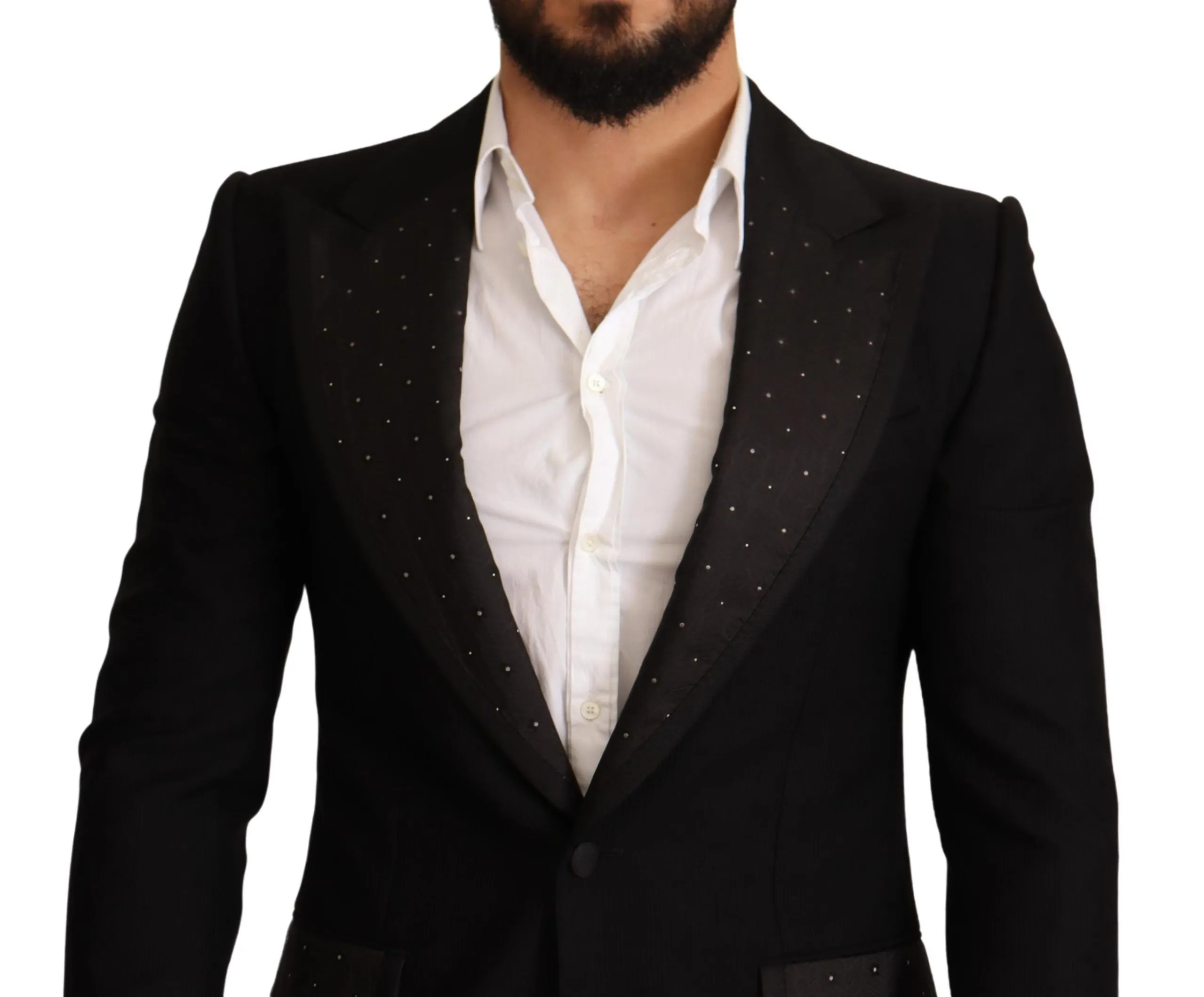 Dolce & Gabbana Men's Elegant Slim Fit Black Blazer Jacket