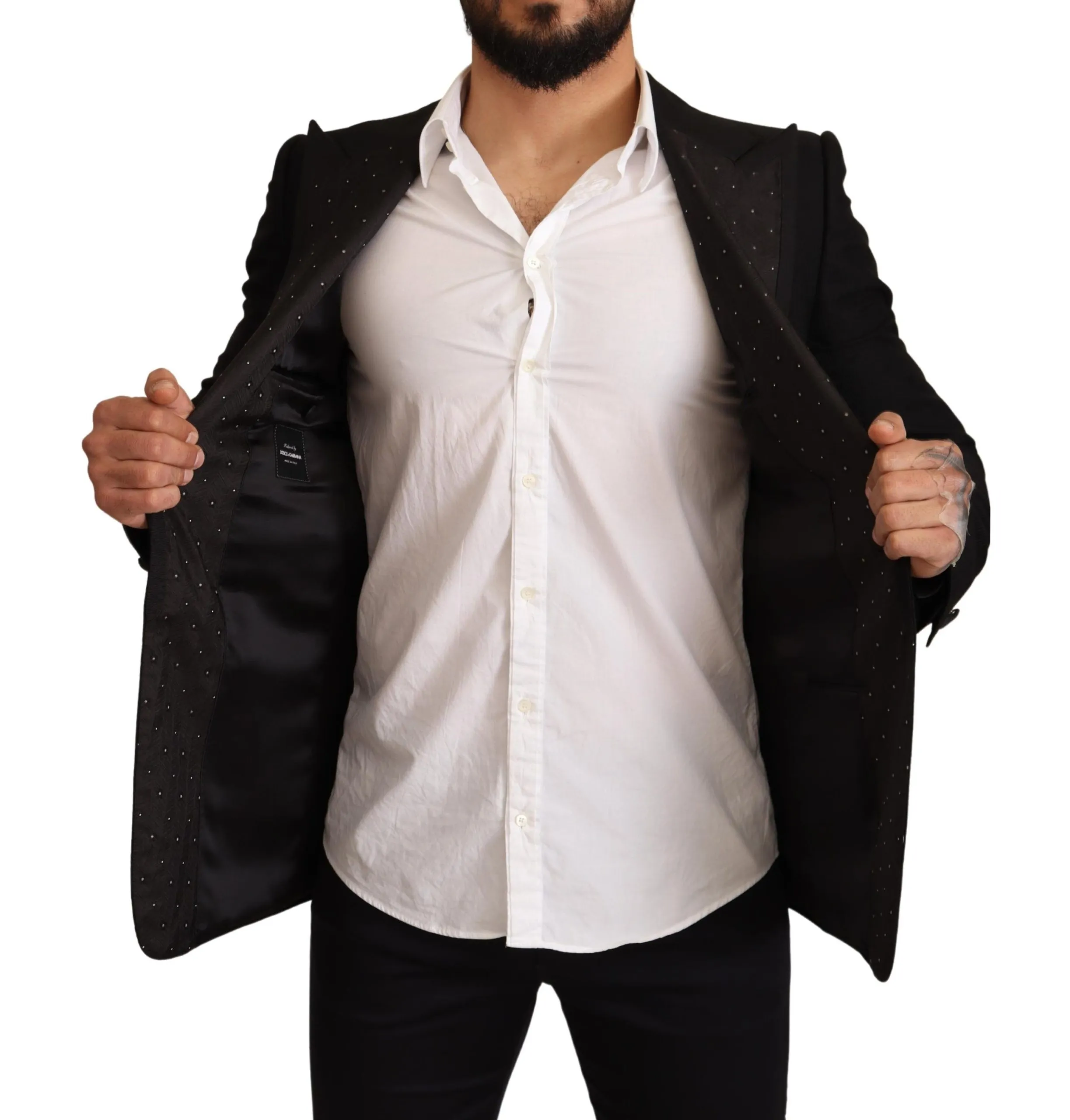 Dolce & Gabbana Men's Elegant Slim Fit Black Blazer Jacket