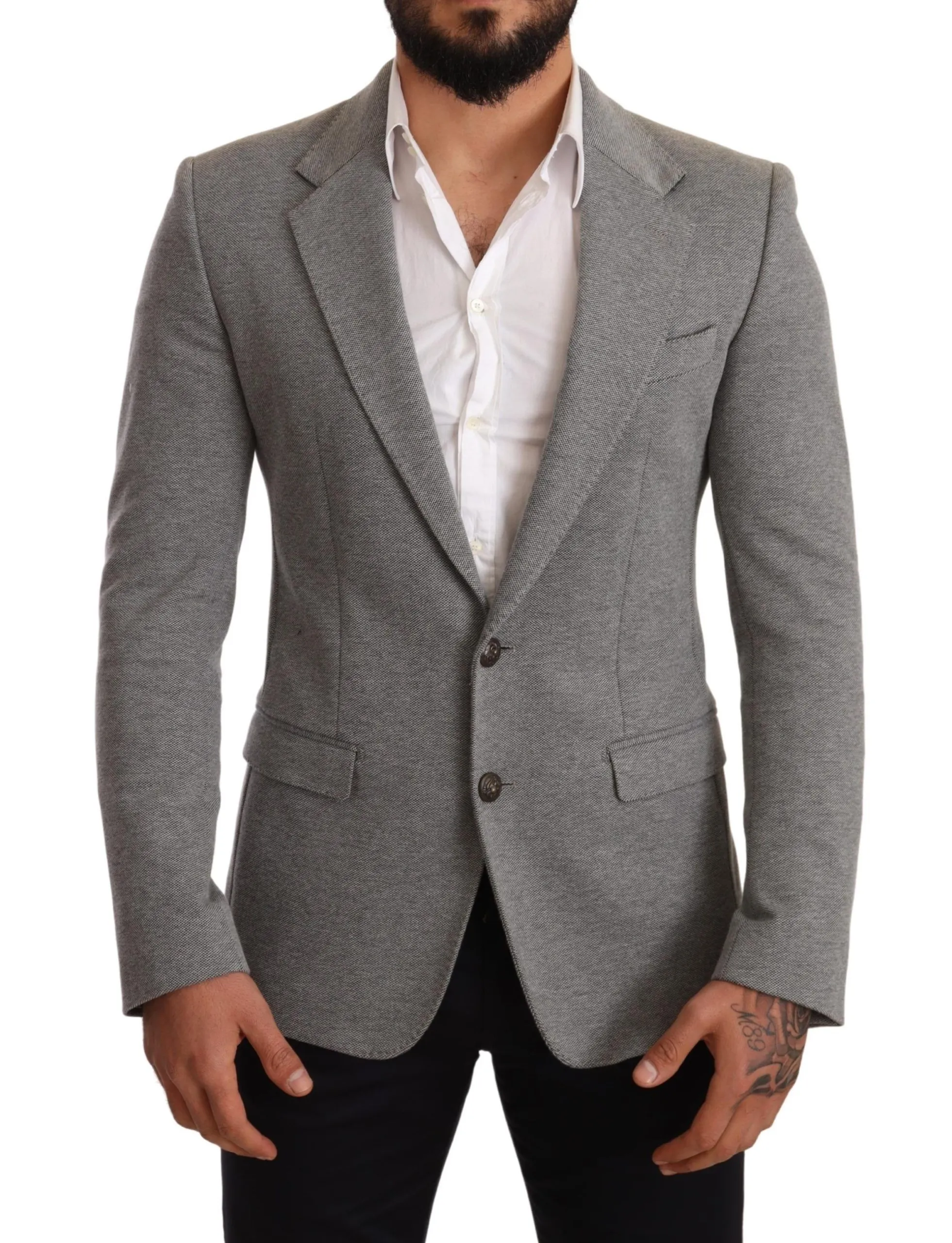 Dolce & Gabbana Men's Elegant Slim Fit Gray Blazer