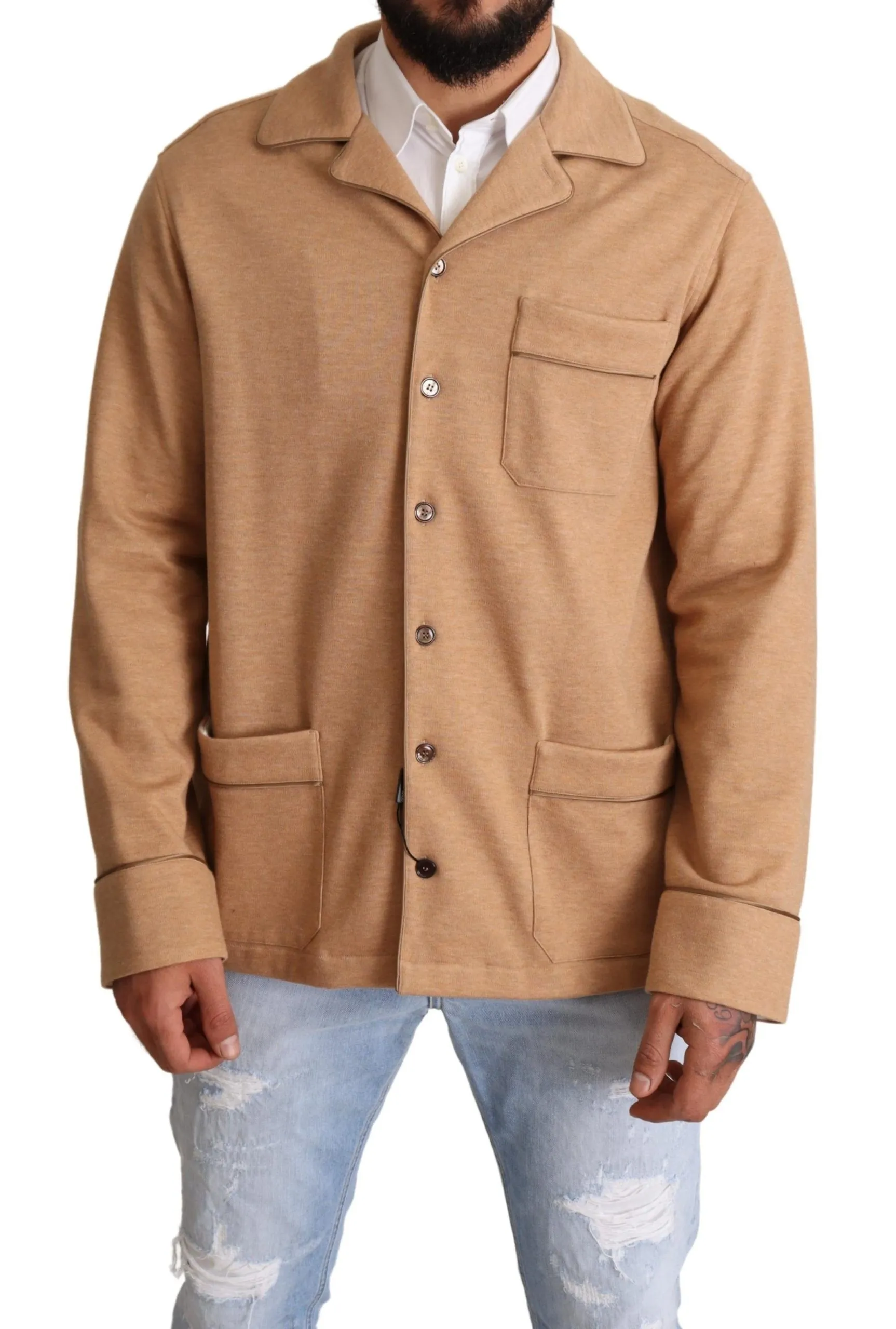 Dolce & Gabbana Men's Elegant Light Blue Jacket For Men