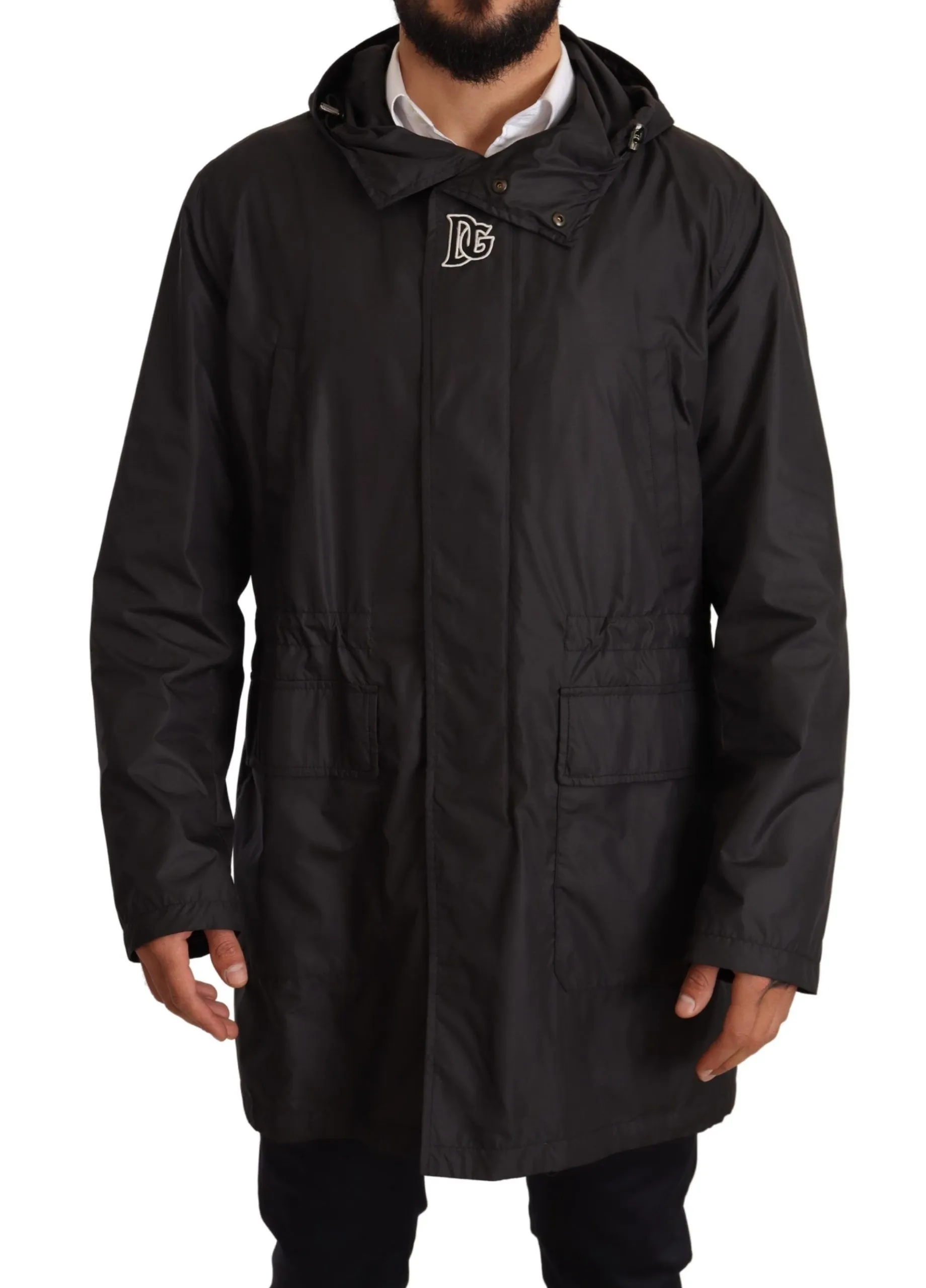 Dolce & Gabbana Men's Elegant Black Hooded Blouson Jacket