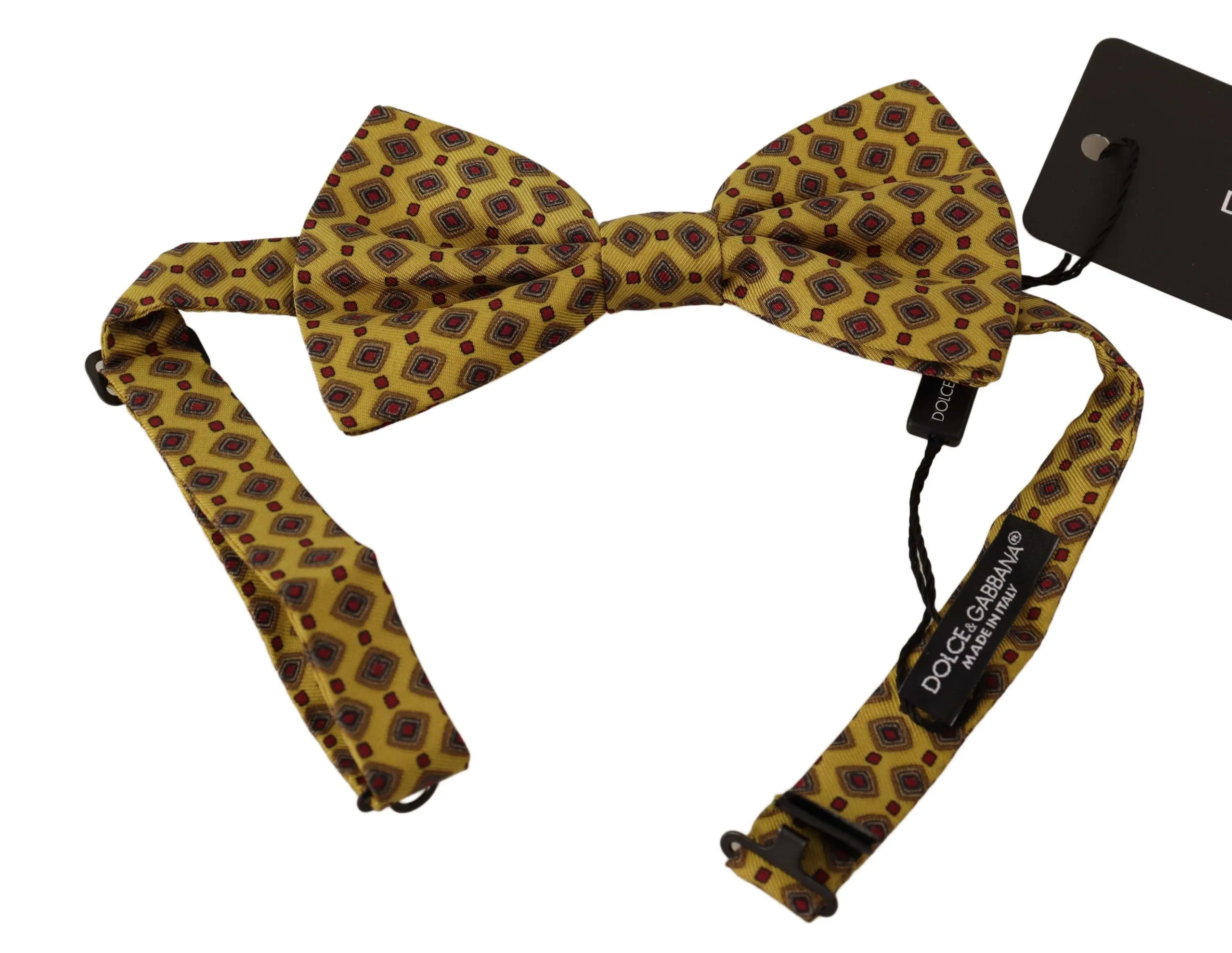 Dolce & Gabbana Men's Elegant Yellow Silk Bow Tie