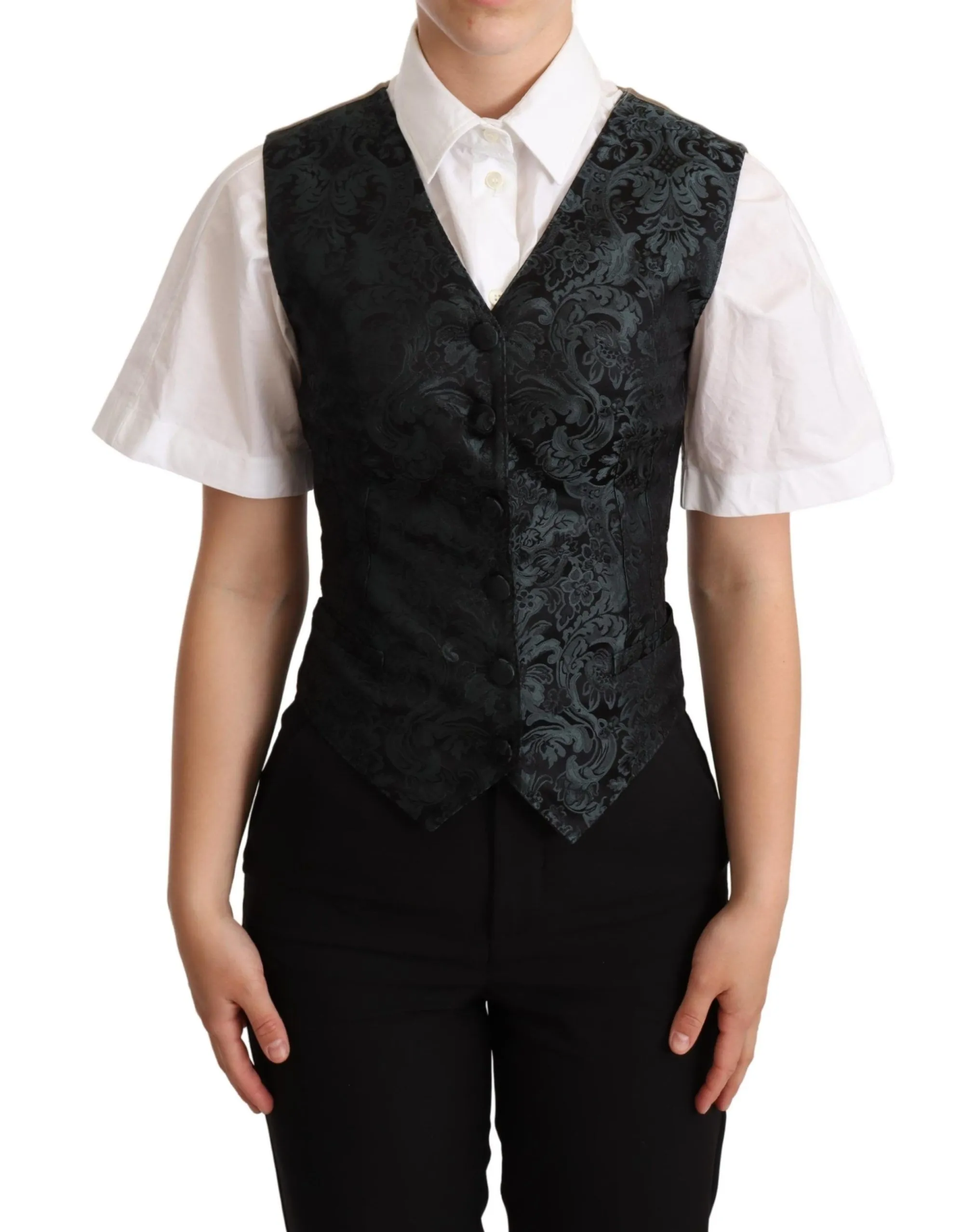 Dolce & Gabbana Women's Enchanting Jacquard Floral Waistcoat
