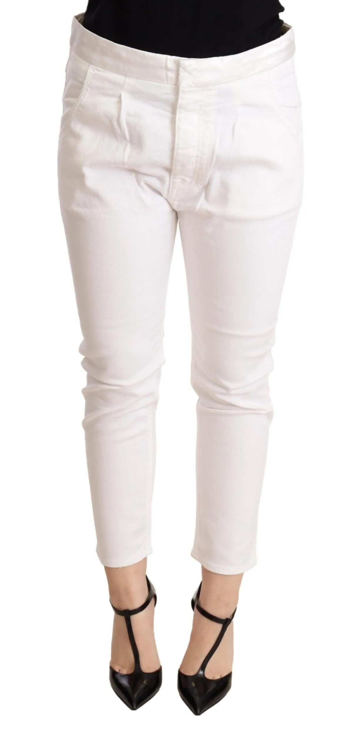 CYCLE Women's Elegant Slim Fit White Skinny Pants