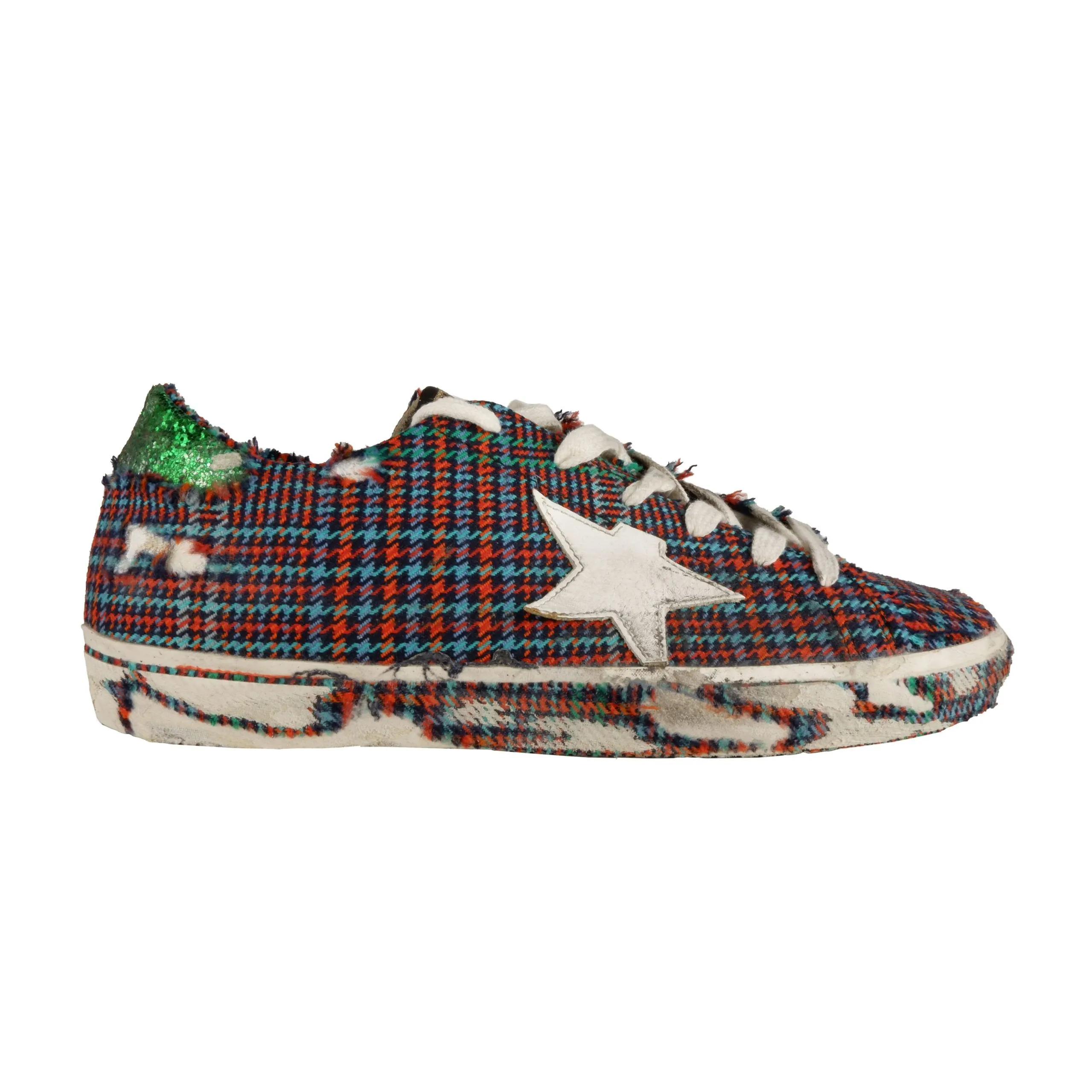 Golden Goose Women's Chic Houndstooth Glitter Sneakers