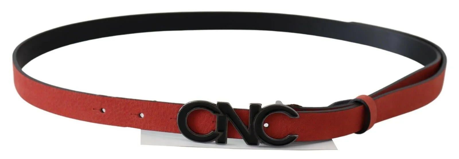Costume National Women's Elegant Blood Red Leather Belt