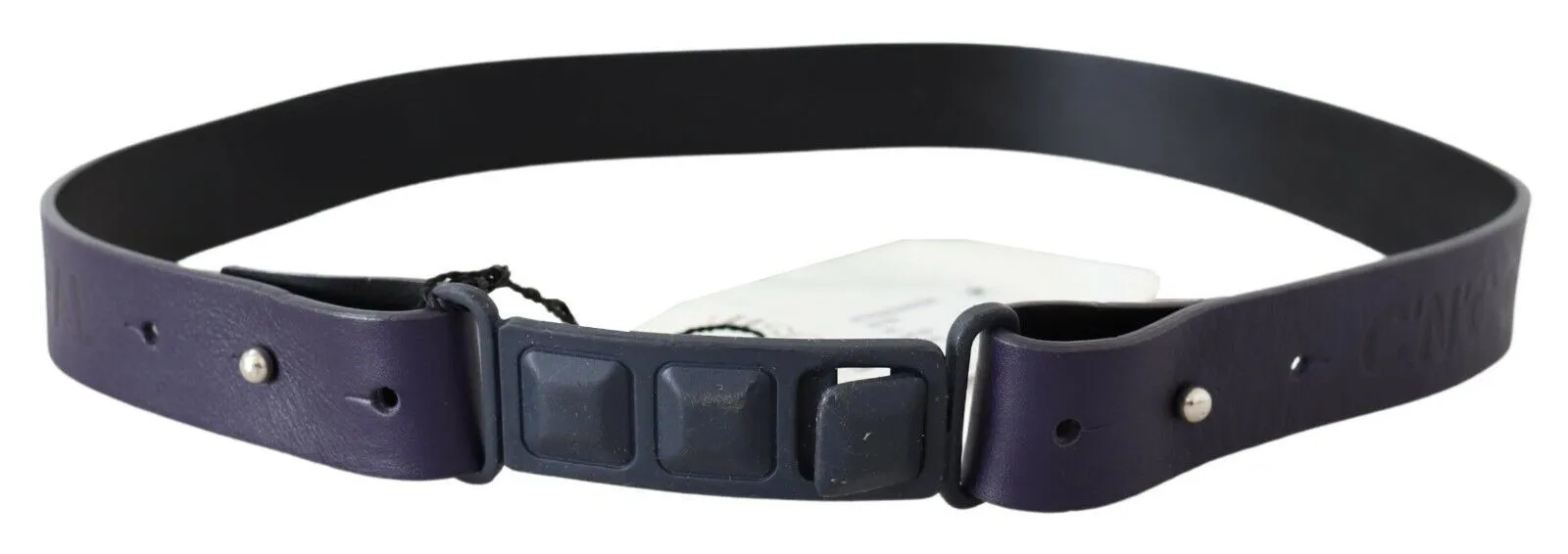 Costume National Women's Chic Black Leather Fashion Belt