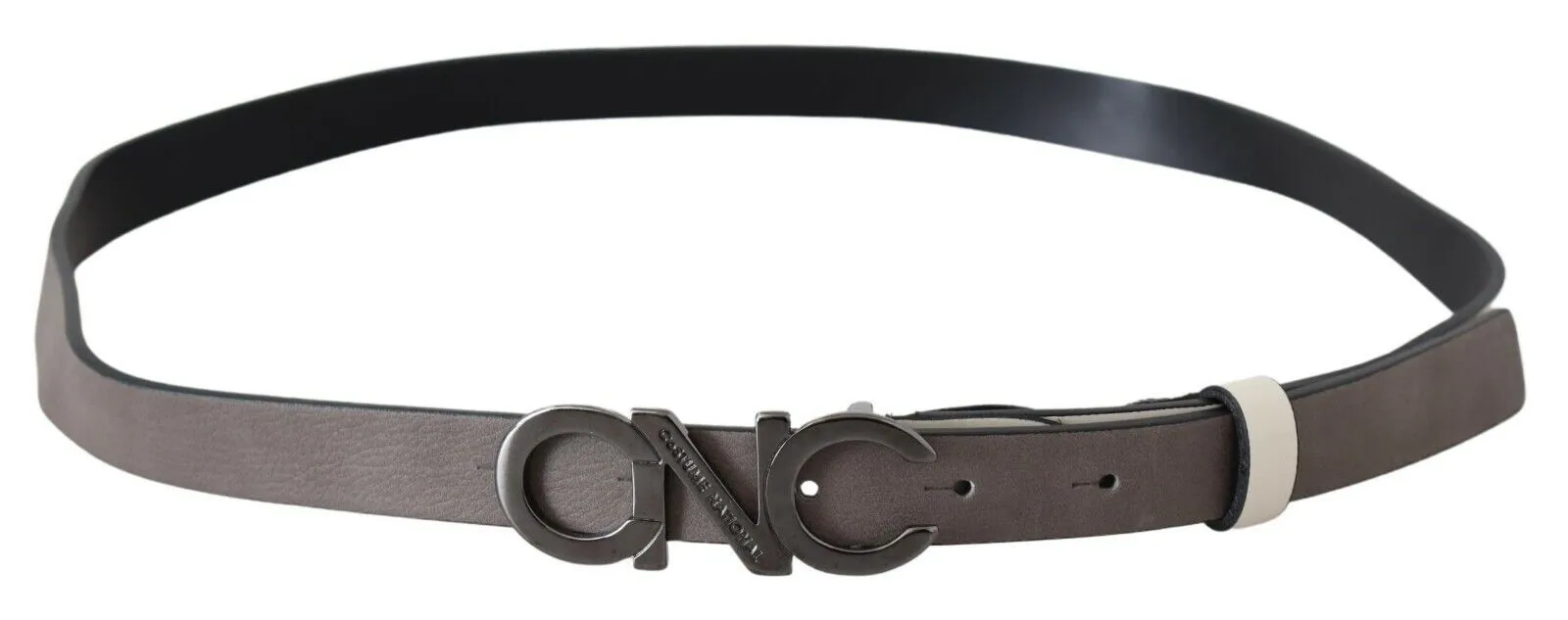 Costume National Women's Elegant White Leather Fashion Belt