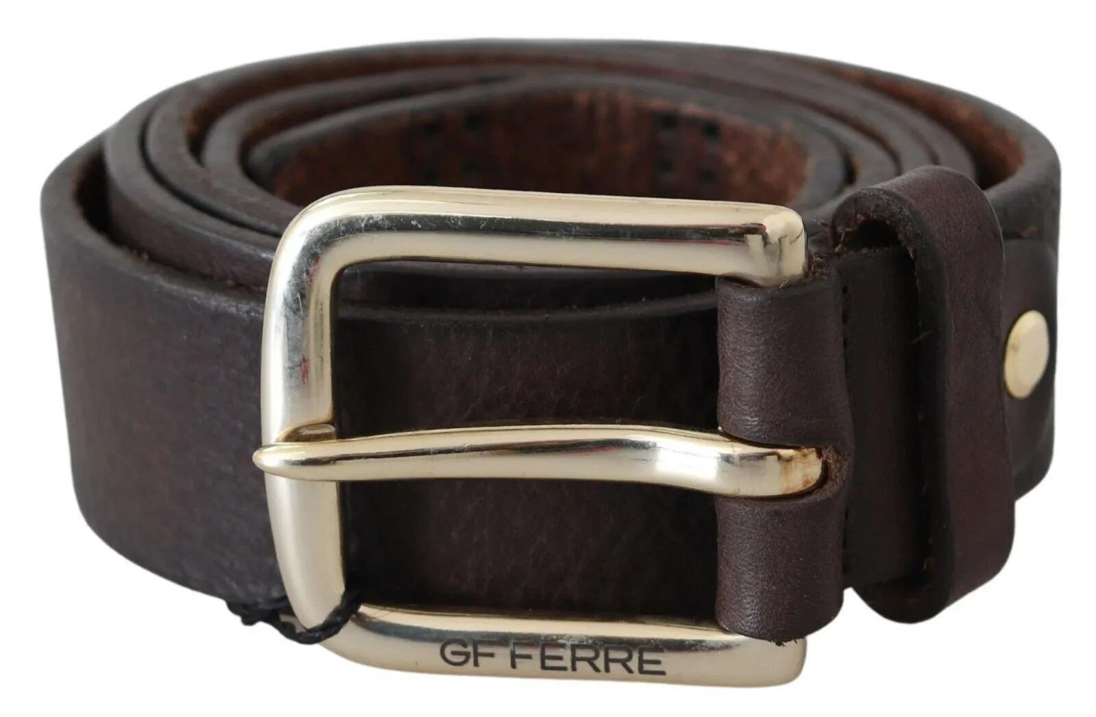 GF Ferre Women's Elegant Black Leather Fashion Belt