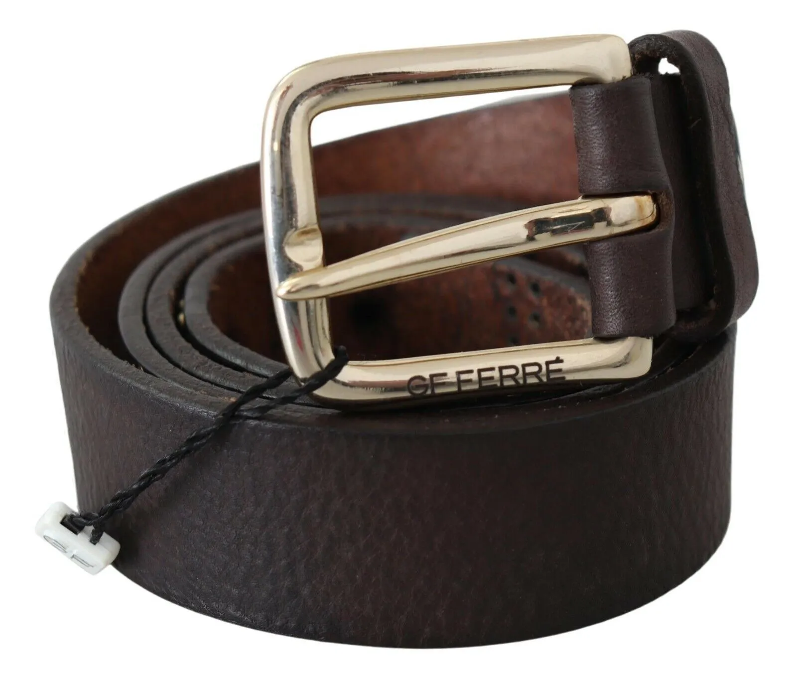 GF Ferre Women's Elegant Black Leather Fashion Belt