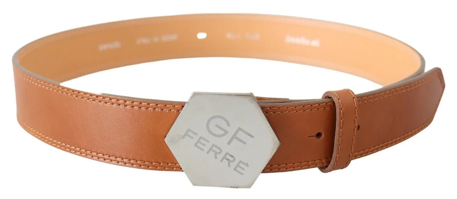 GF Ferre Women's Elegant Brown Leather Adjustable Belt