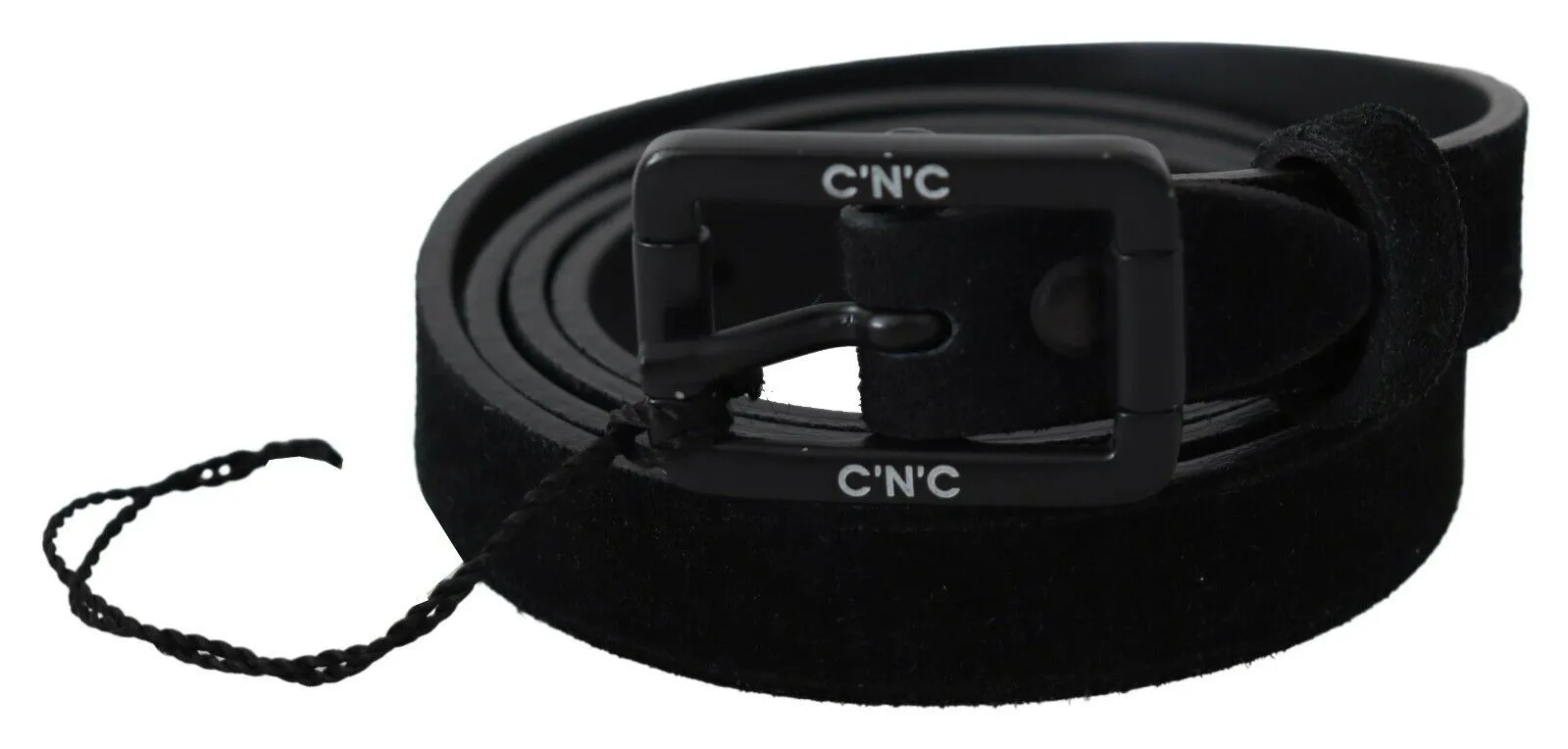 Costume National Women's Elegant Black Leather Classic Belt