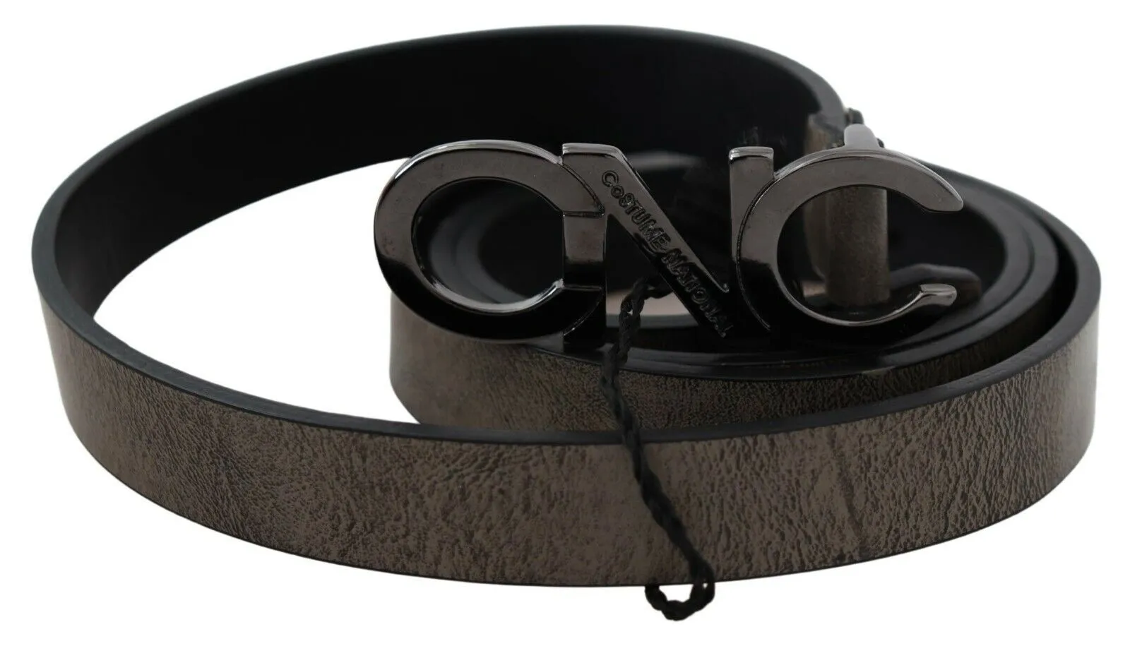 Costume National Women's Elegant Dark Brown Leather Belt