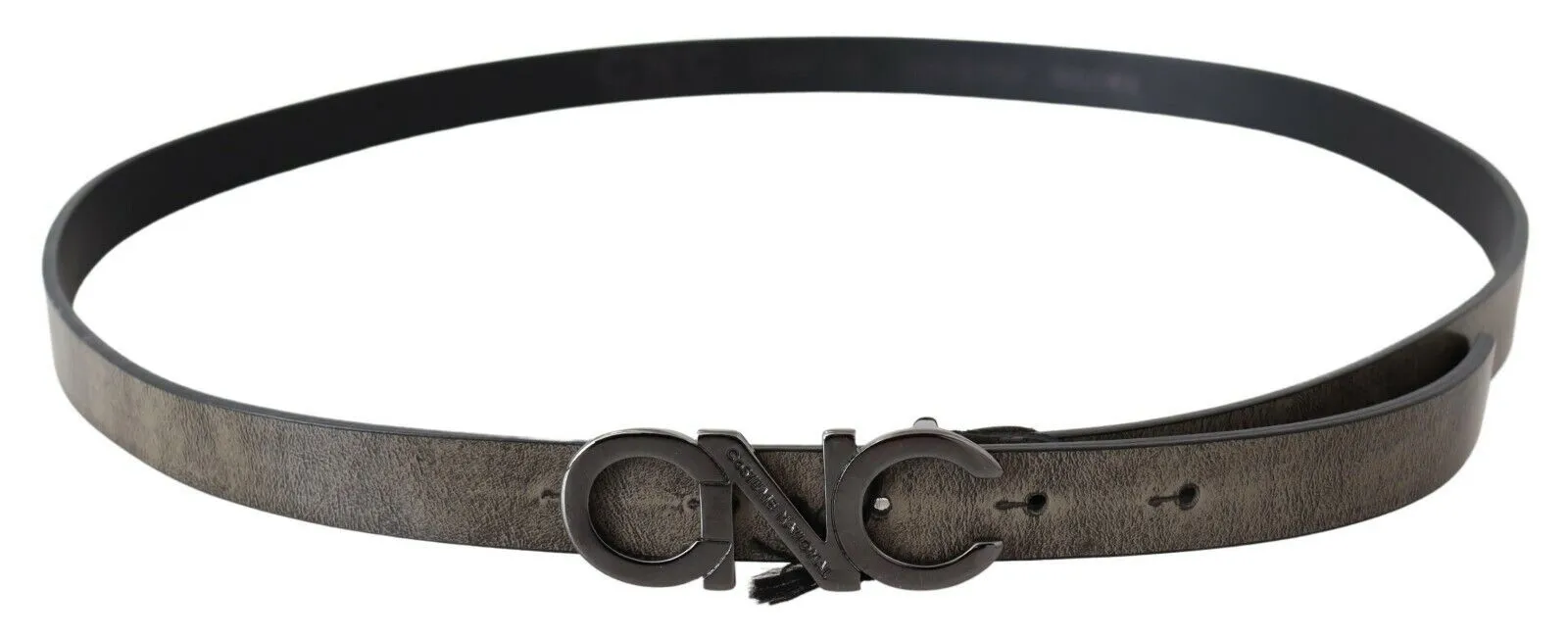 Costume National Women's Elegant Dark Brown Leather Belt