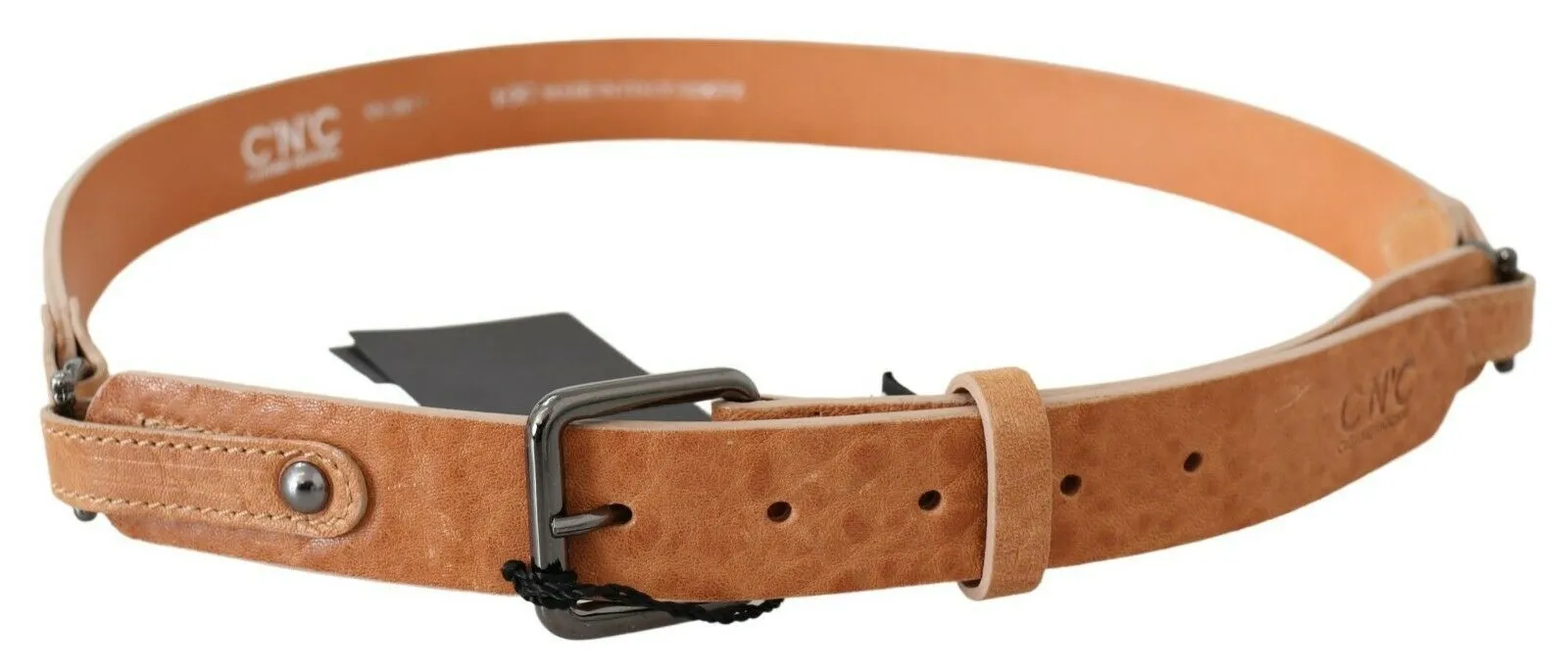 Costume National Women's Chic Light Brown Leather Fashion Belt