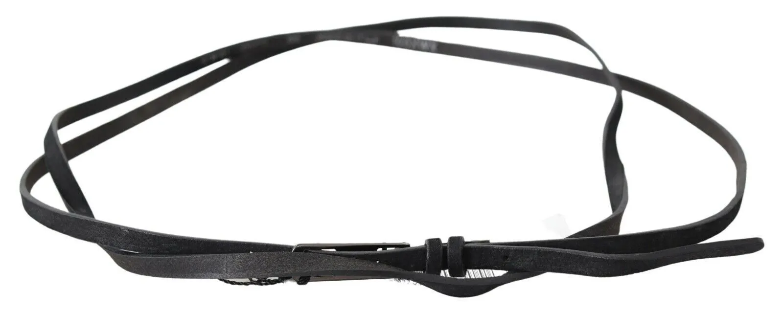 Costume National Women's Elegant Black Leather Adjustable Belt