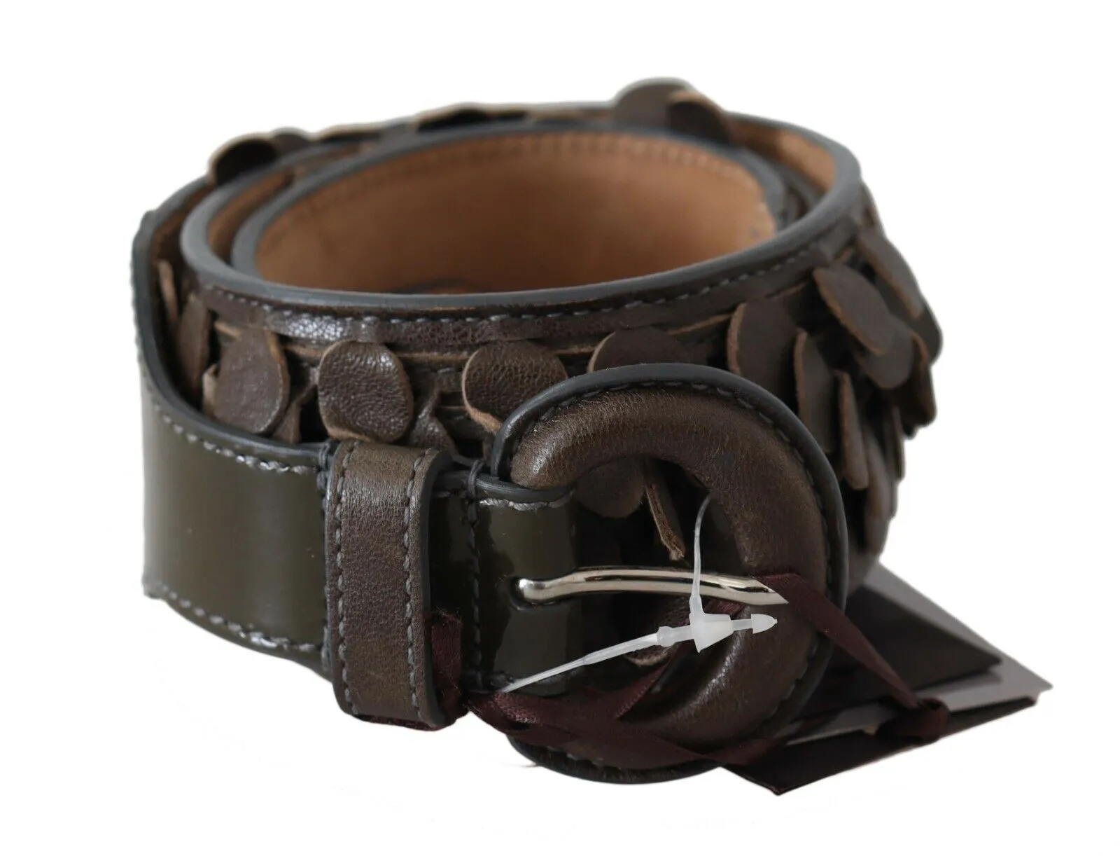 Ermanno Scervino Women's Chic Brown Fringed Leather Fashion Belt
