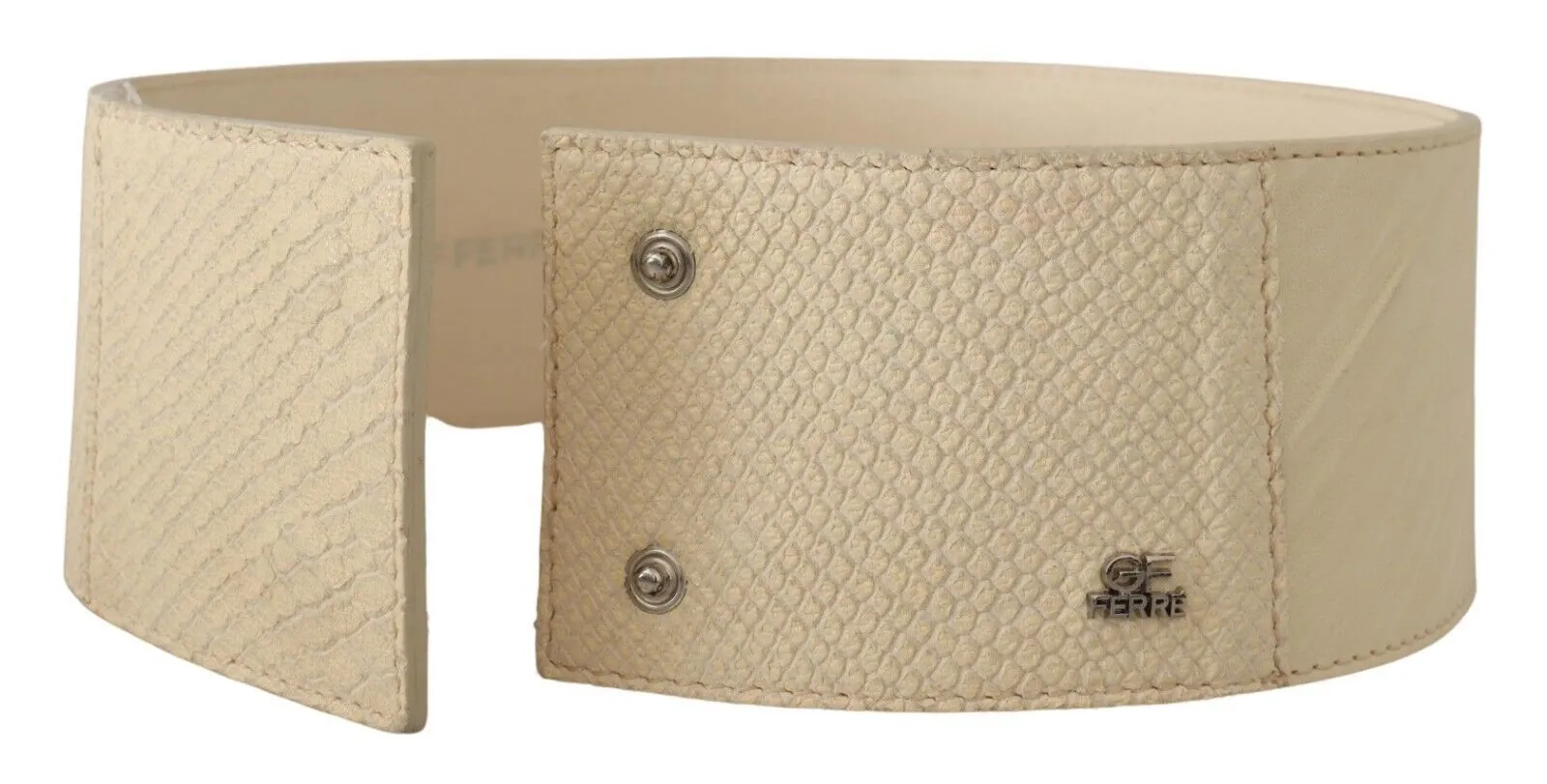 GF Ferre Women's Elegant Off-White Fashion Belt