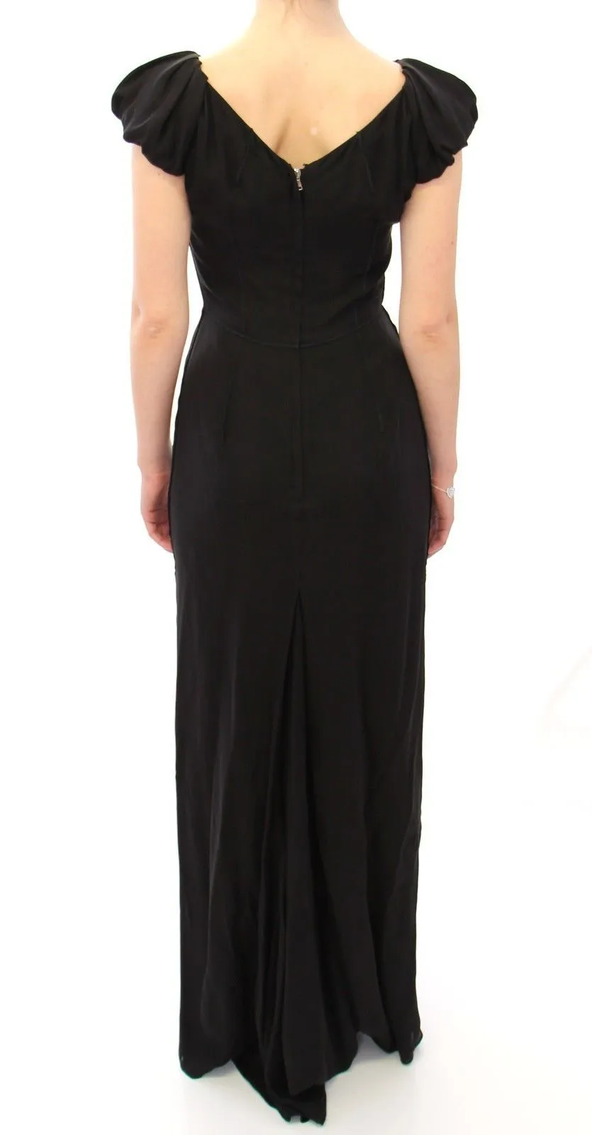 Dolce & Gabbana Women's Elegant Silk Shortsleeved Evening Gown