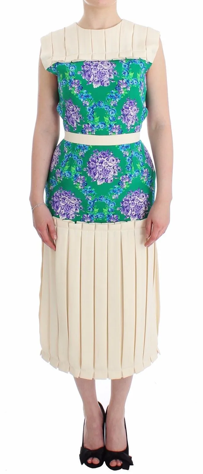 Caterina Gatta Women's Chic Artisan Sleeveless Multicolor Dress