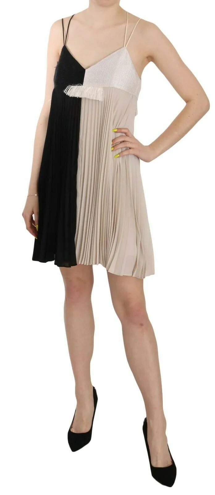 PINKO Women's Chic Plunging A-Line Princess Mini Dress