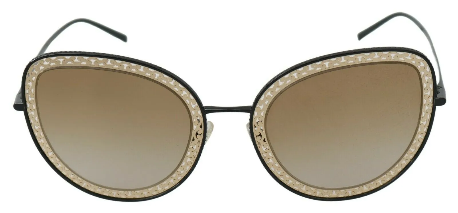 Dolce & Gabbana Women's Chic Black Gold Gradient Sunglasses