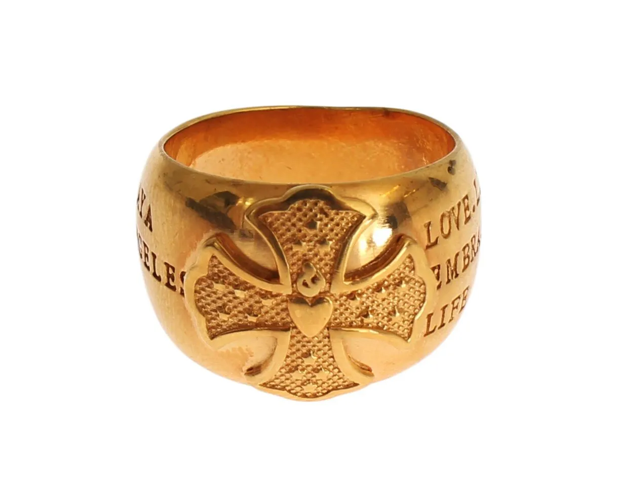 Nialaya Women's Glamorous Gold-Plated Sterling Silver Ring