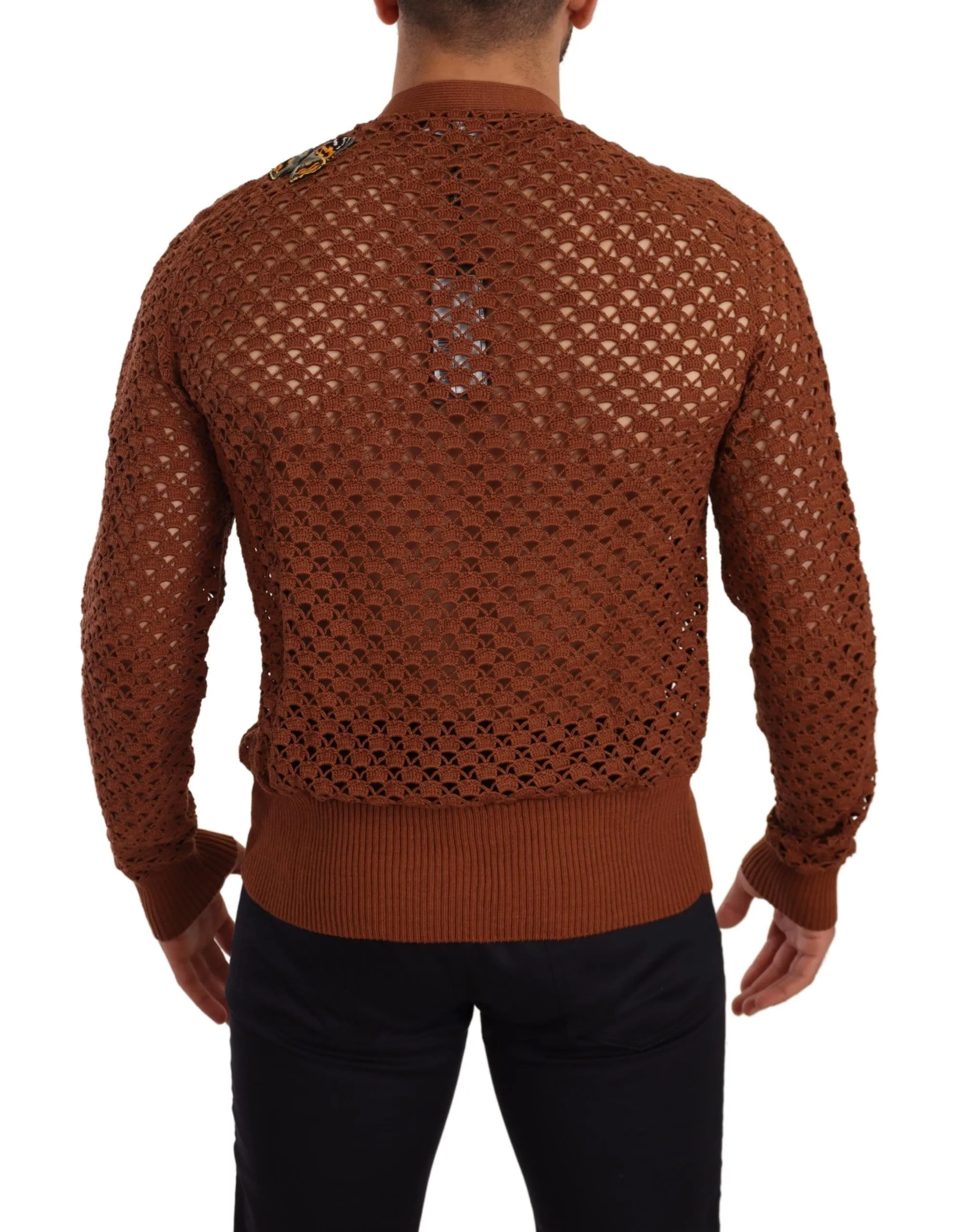Dolce & Gabbana Men's Refined Elegance Multicolor Embroidered Cardigan
