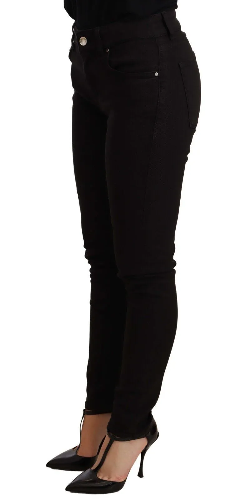 Dolce & Gabbana Women's Sleek Mid-Waist Black Skinny Jeans
