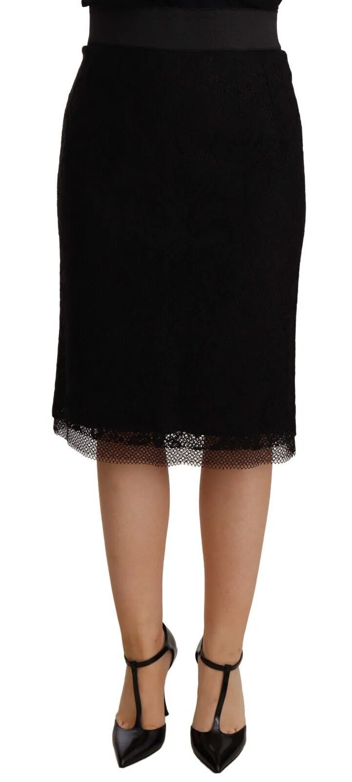 Dolce & Gabbana Women's Elegant High Waist Pencil Midi Skirt