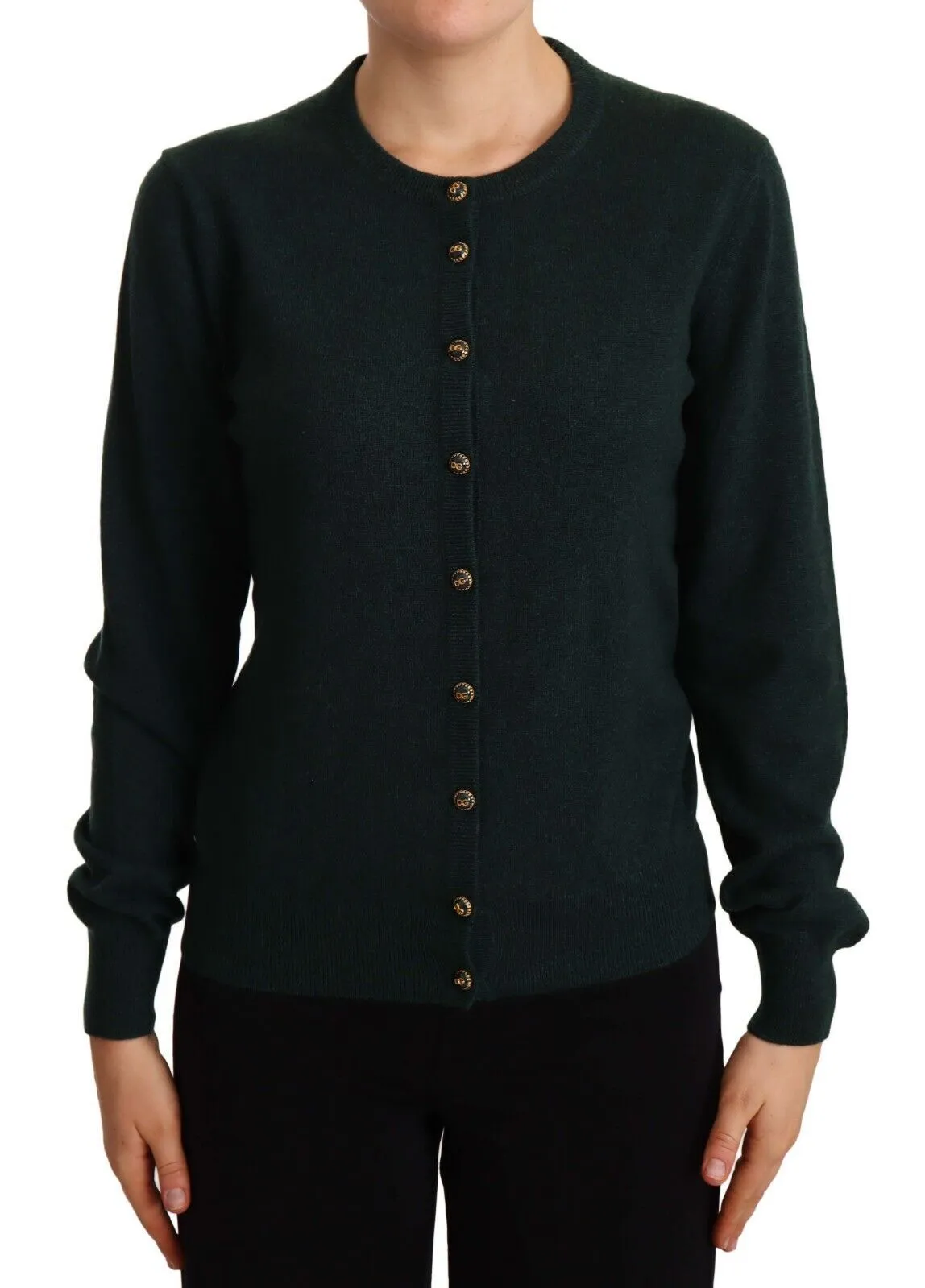 Dolce & Gabbana Women's Elegant Cashmere Green Cardigan