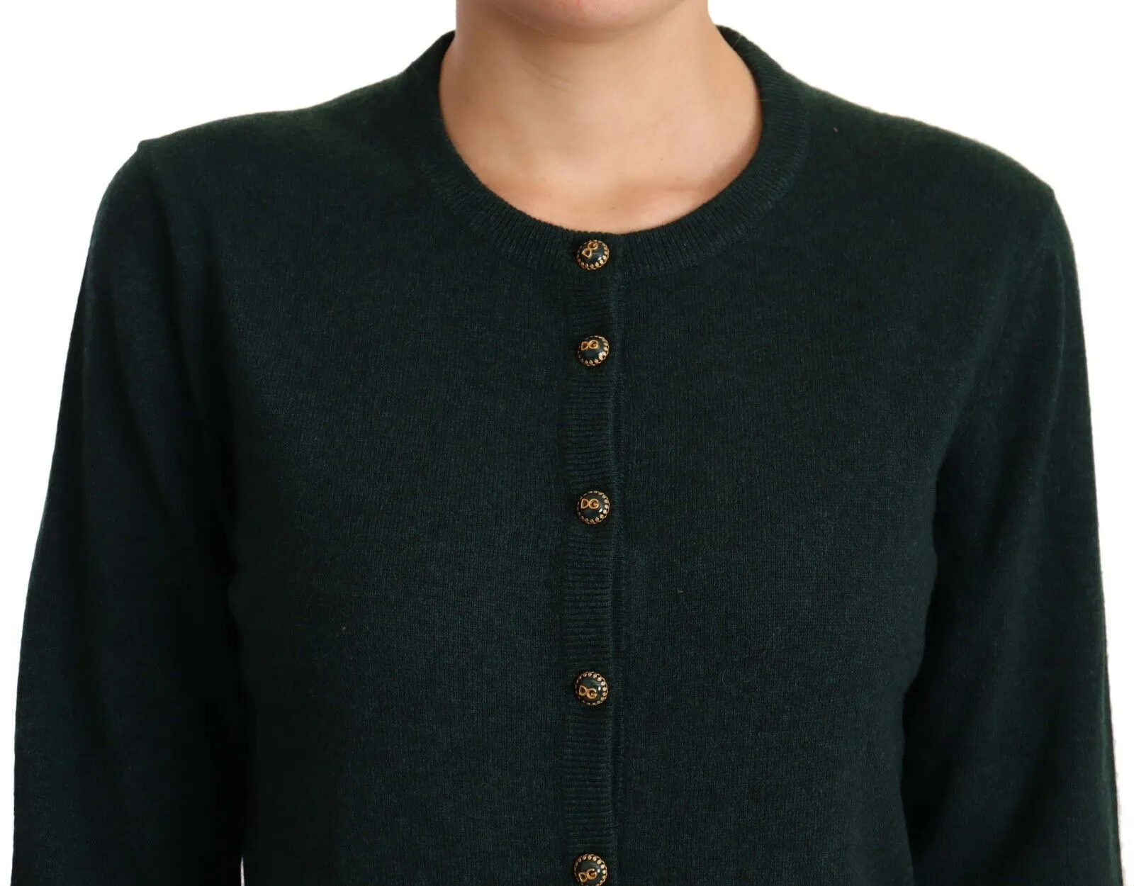 Dolce & Gabbana Women's Elegant Cashmere Green Cardigan