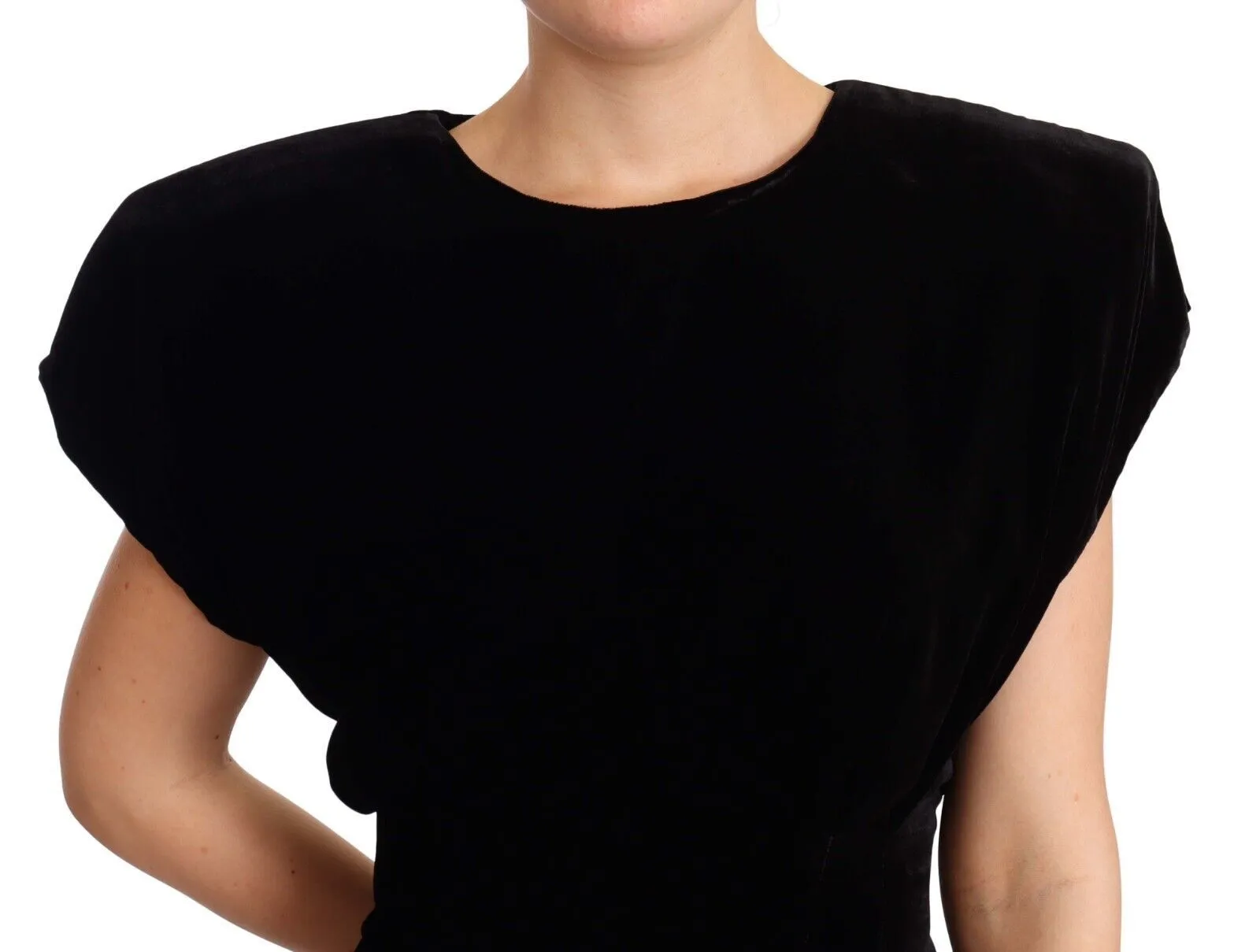 Dolce & Gabbana Women's Exquisite Velvet Tank Top with Bold Shoulders