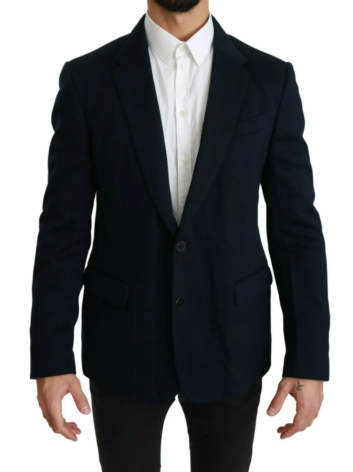 Dolce & Gabbana Men's Elegant Slim Fit Dark Blue Men's Blazer