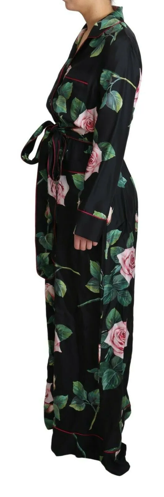 Dolce & Gabbana Women's Elegant Silk Jumpsuit with Rose Print