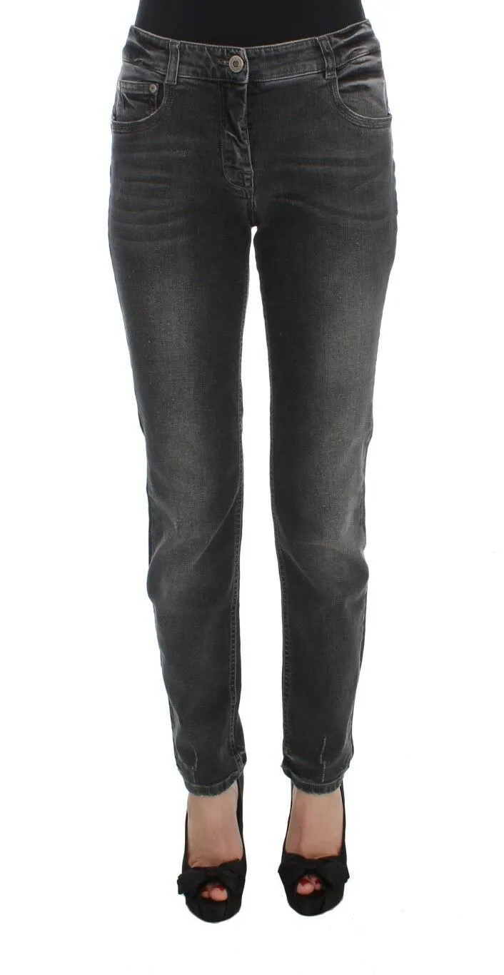 Ermanno Scervino Women's Elegant Gray Regular Fit Jeans