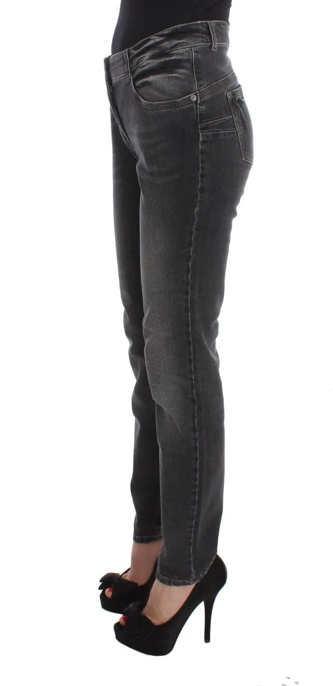 Ermanno Scervino Women's Elegant Gray Regular Fit Jeans