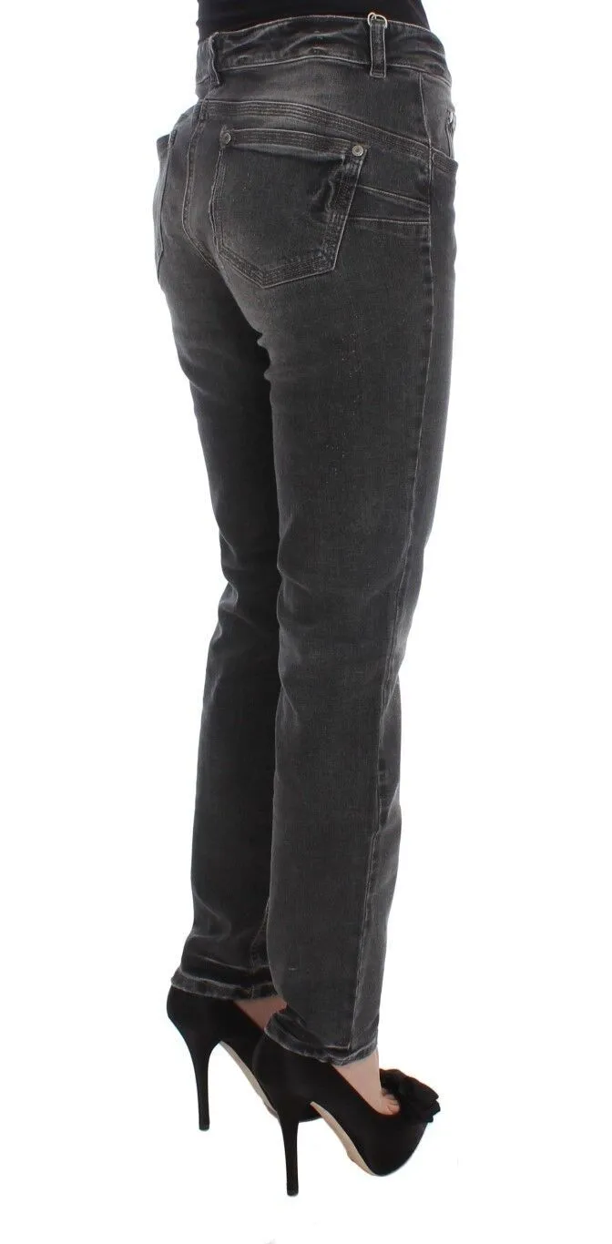 Ermanno Scervino Women's Elegant Gray Regular Fit Jeans