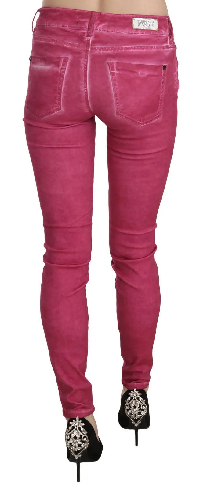 Dolce & Gabbana Women's Chic Pink Mid Waist Skinny Pants