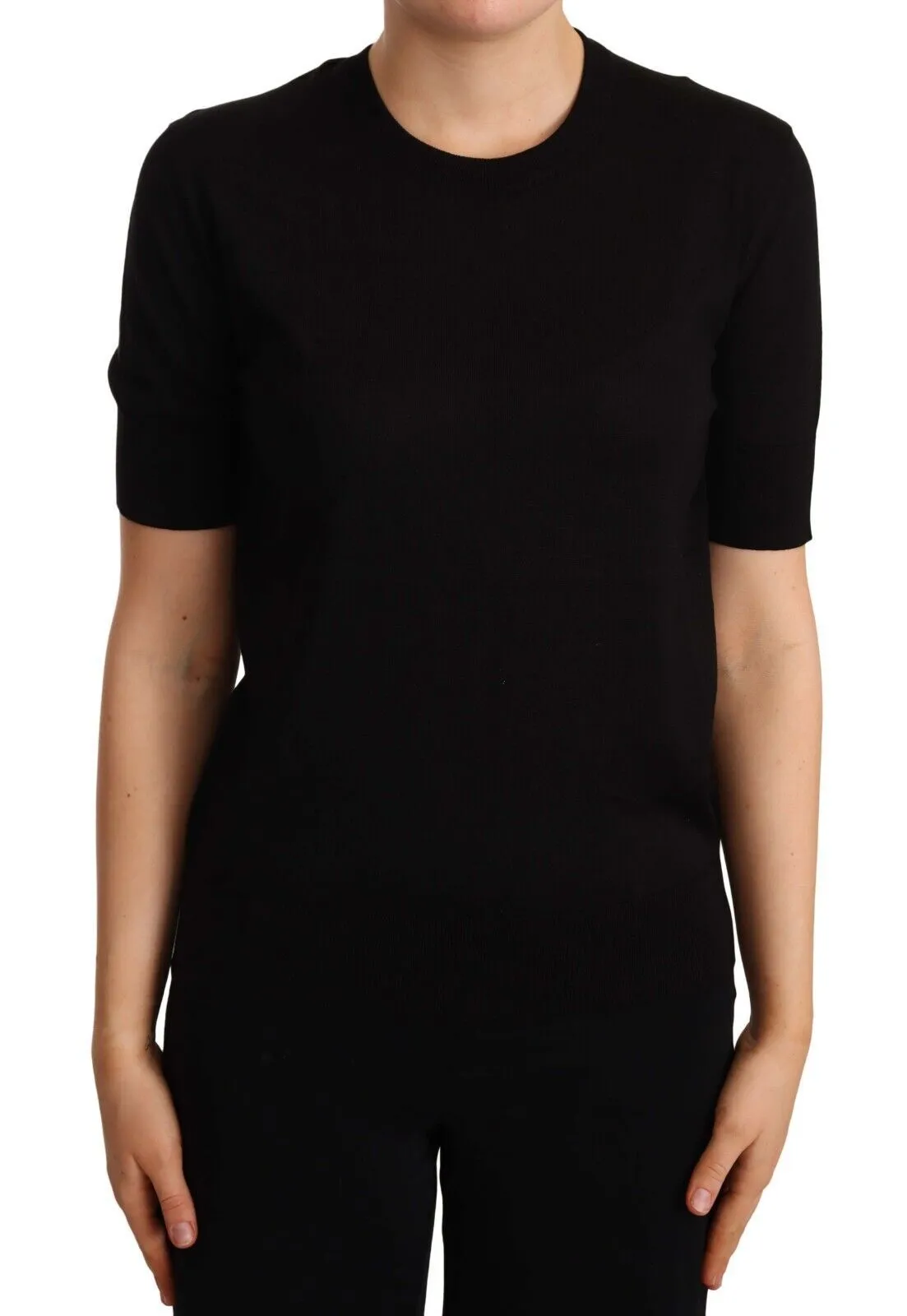 Dolce & Gabbana Women's Elegant Silk Round Neck Tee