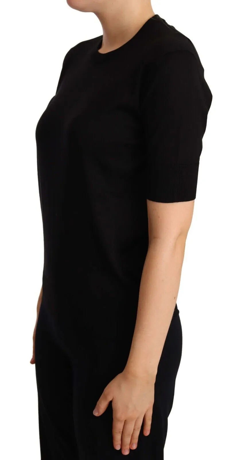Dolce & Gabbana Women's Elegant Silk Round Neck Tee