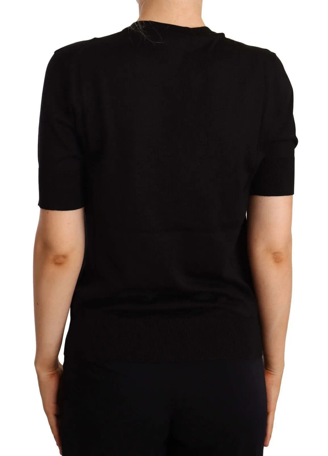 Dolce & Gabbana Women's Elegant Silk Round Neck Tee