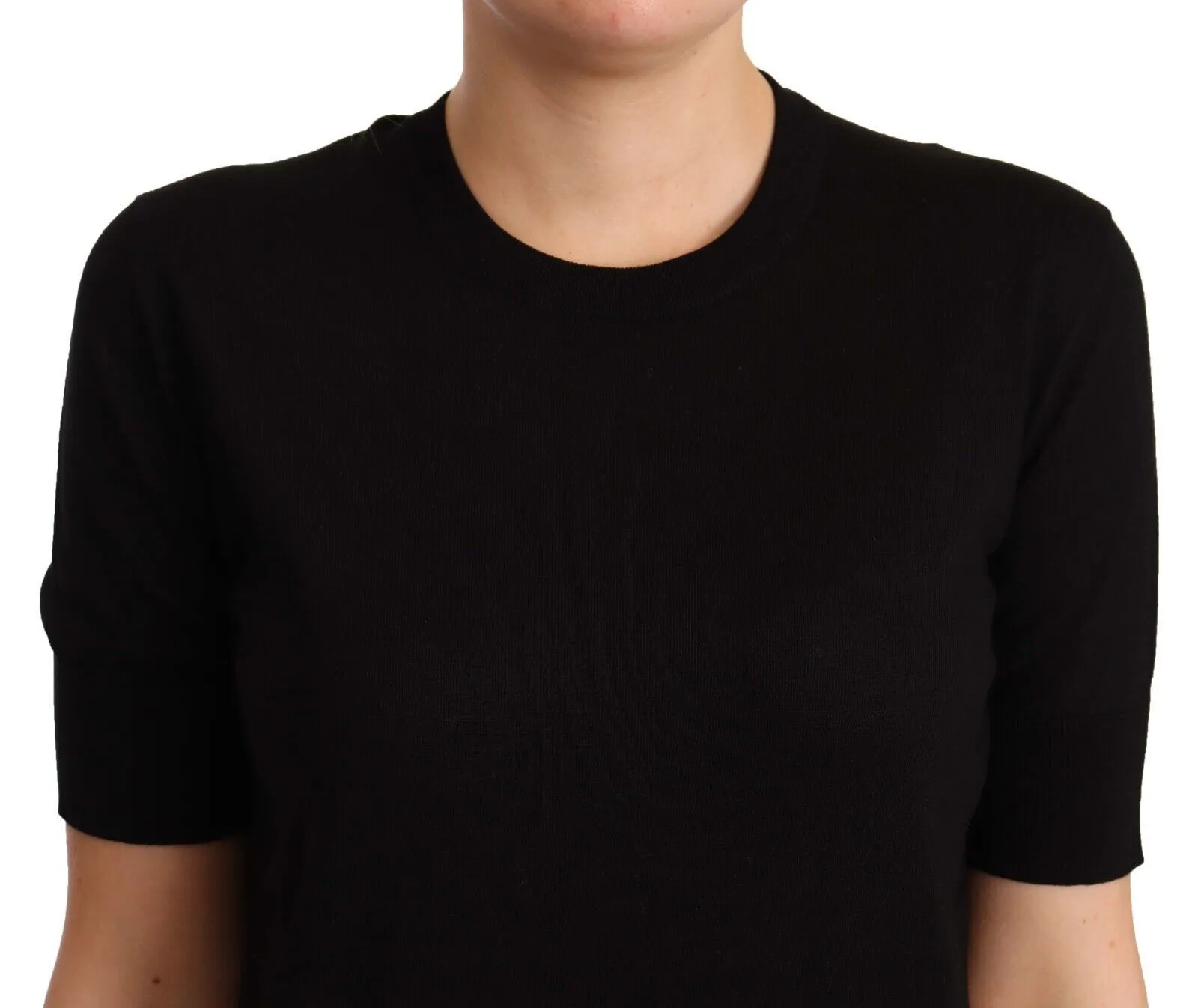 Dolce & Gabbana Women's Elegant Silk Round Neck Tee
