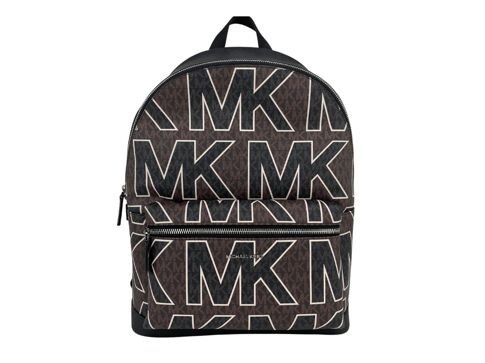 Michael Kors Women's Cooper Large Brown Signature PVC Graphic Logo Backpack Bookbag Bag