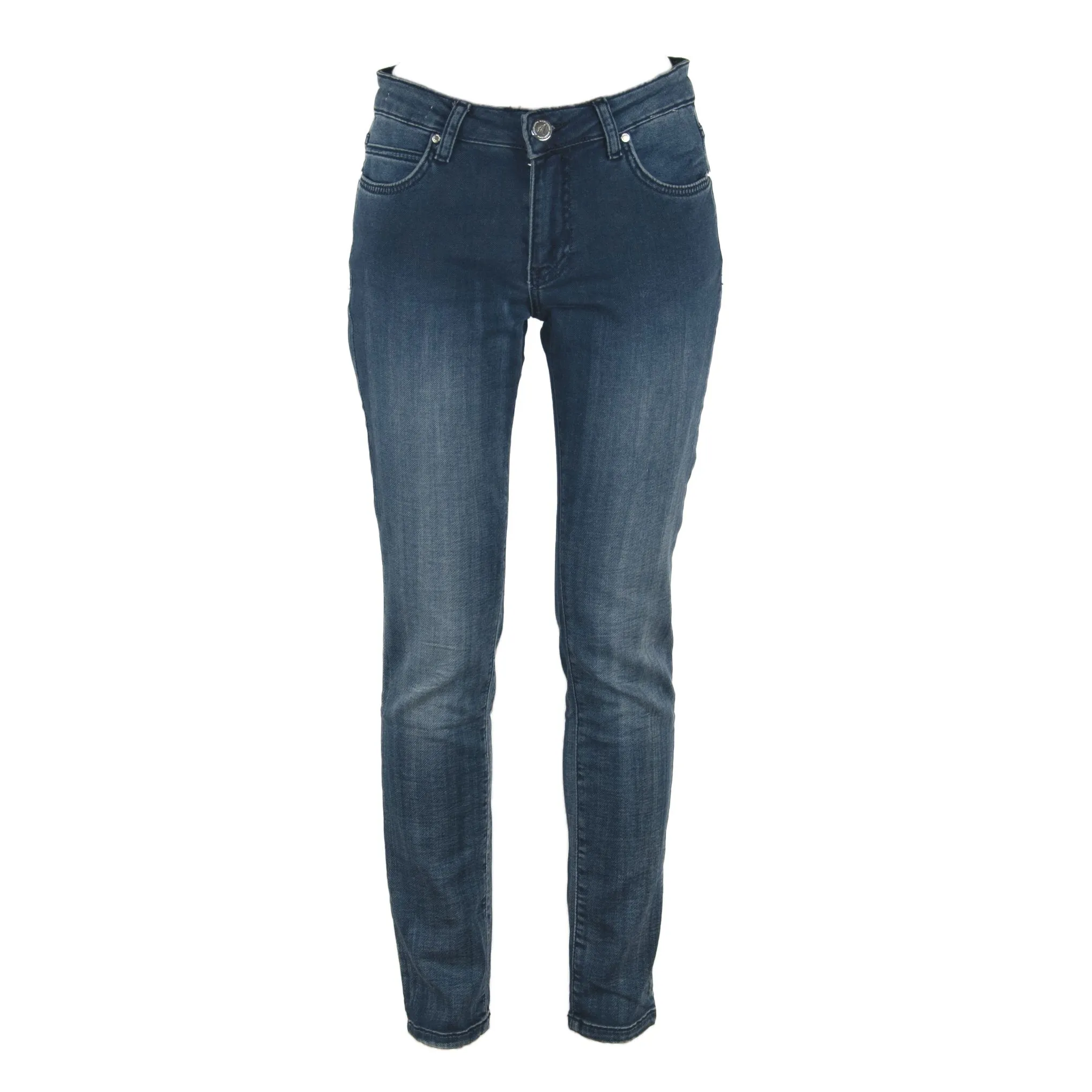 Maison Espin Women's Chic Skinny Blue Sweat Pants