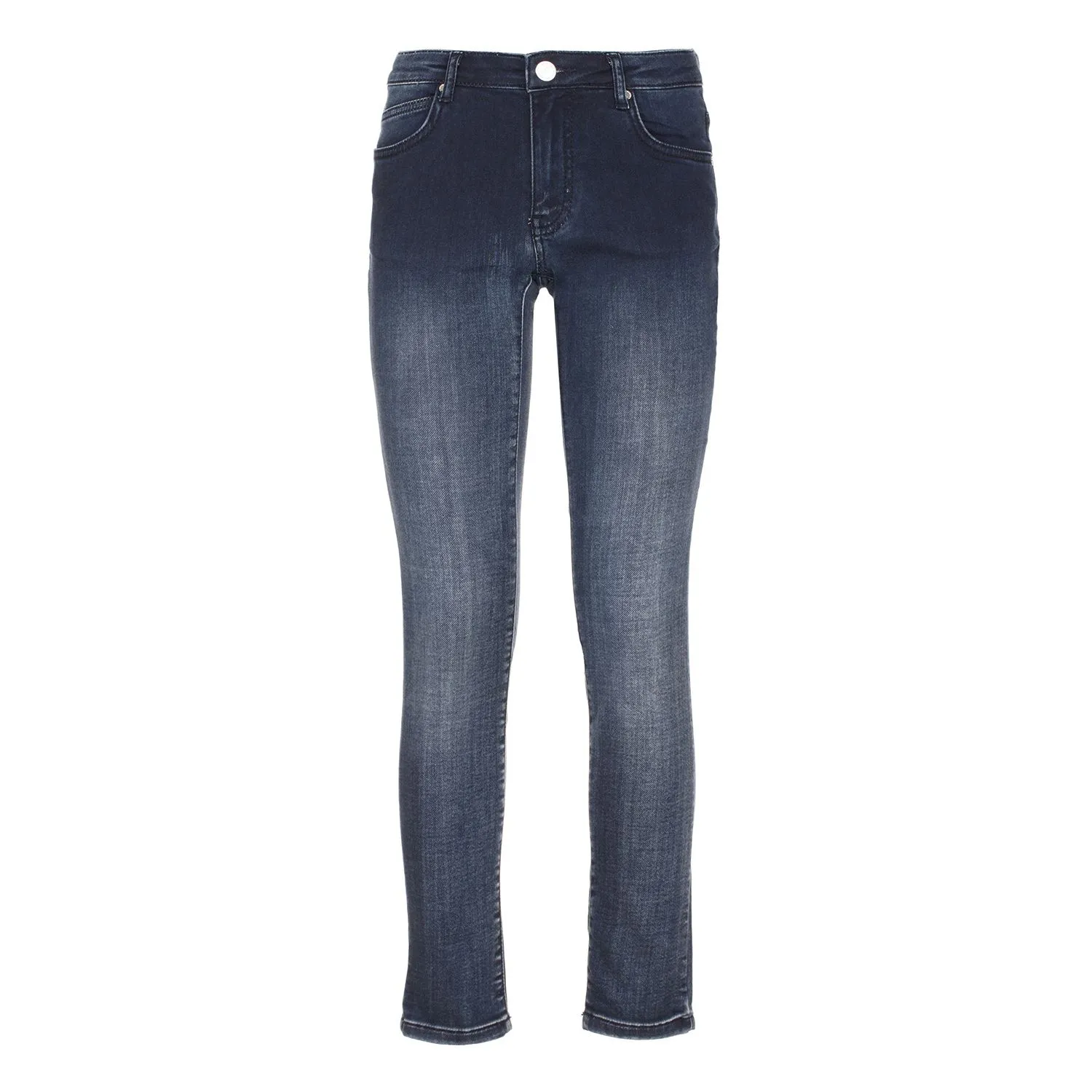 Maison Espin Women's Chic Blue Skinny Sweat Pants for Everyday Elegance