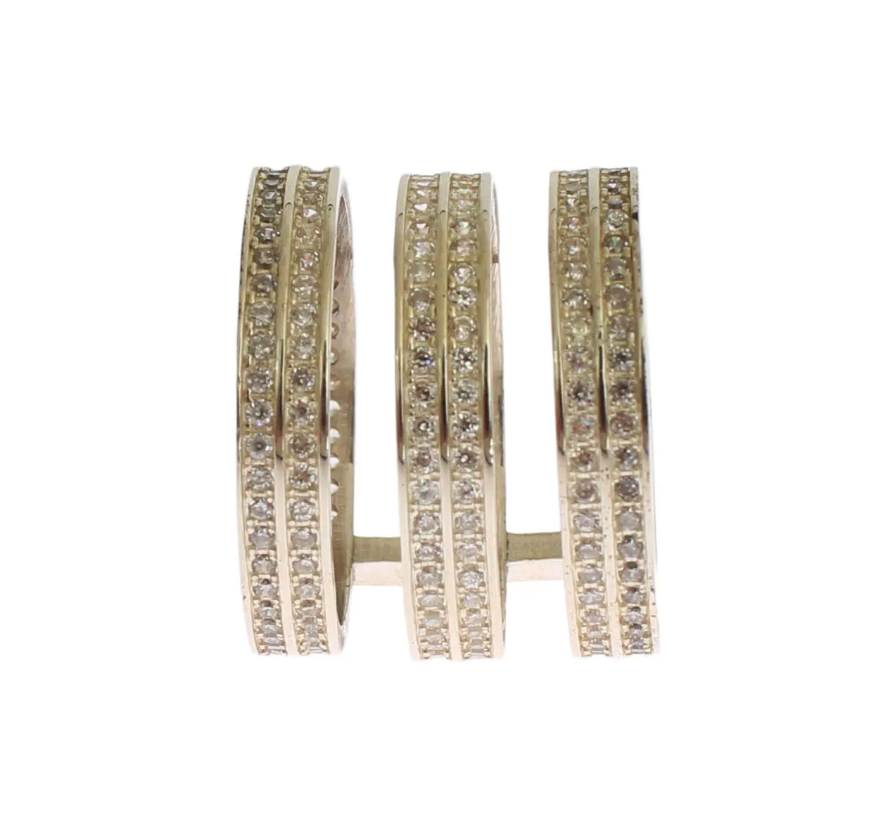 Nialaya Women's Silver Crystal Adorned Statement Ring