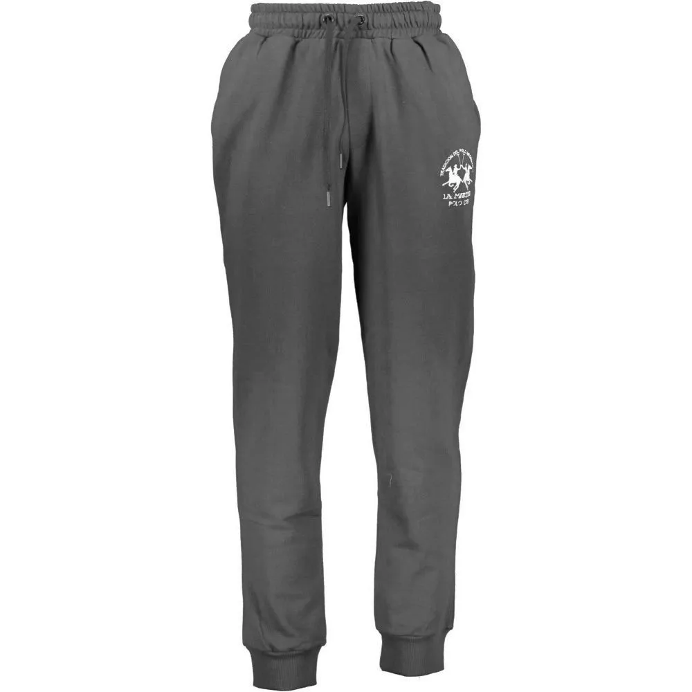 La Martina Gray Cotton Men Sweatpant